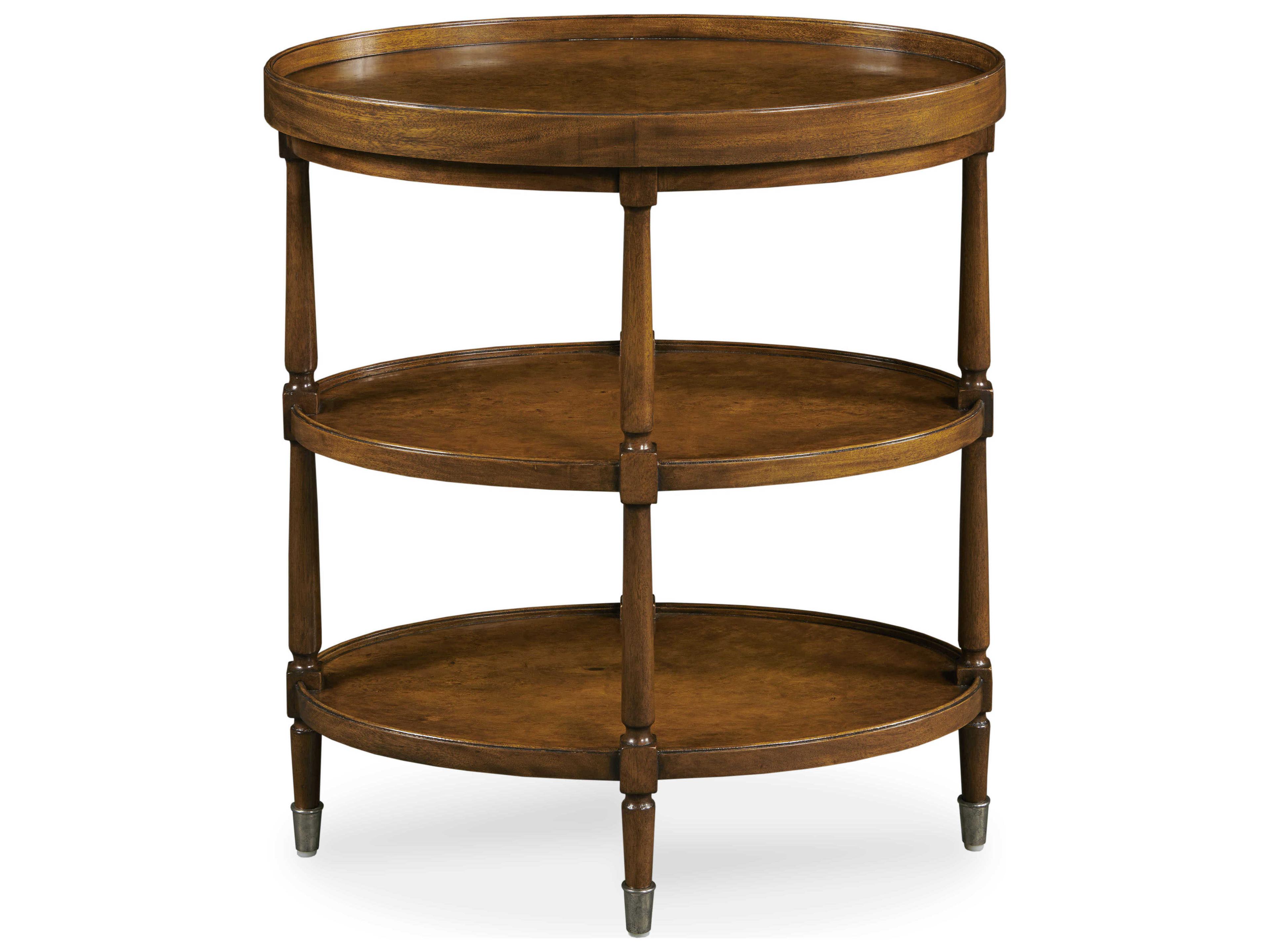 Century Furniture Grand Tour Oval Wood Pewter End Table