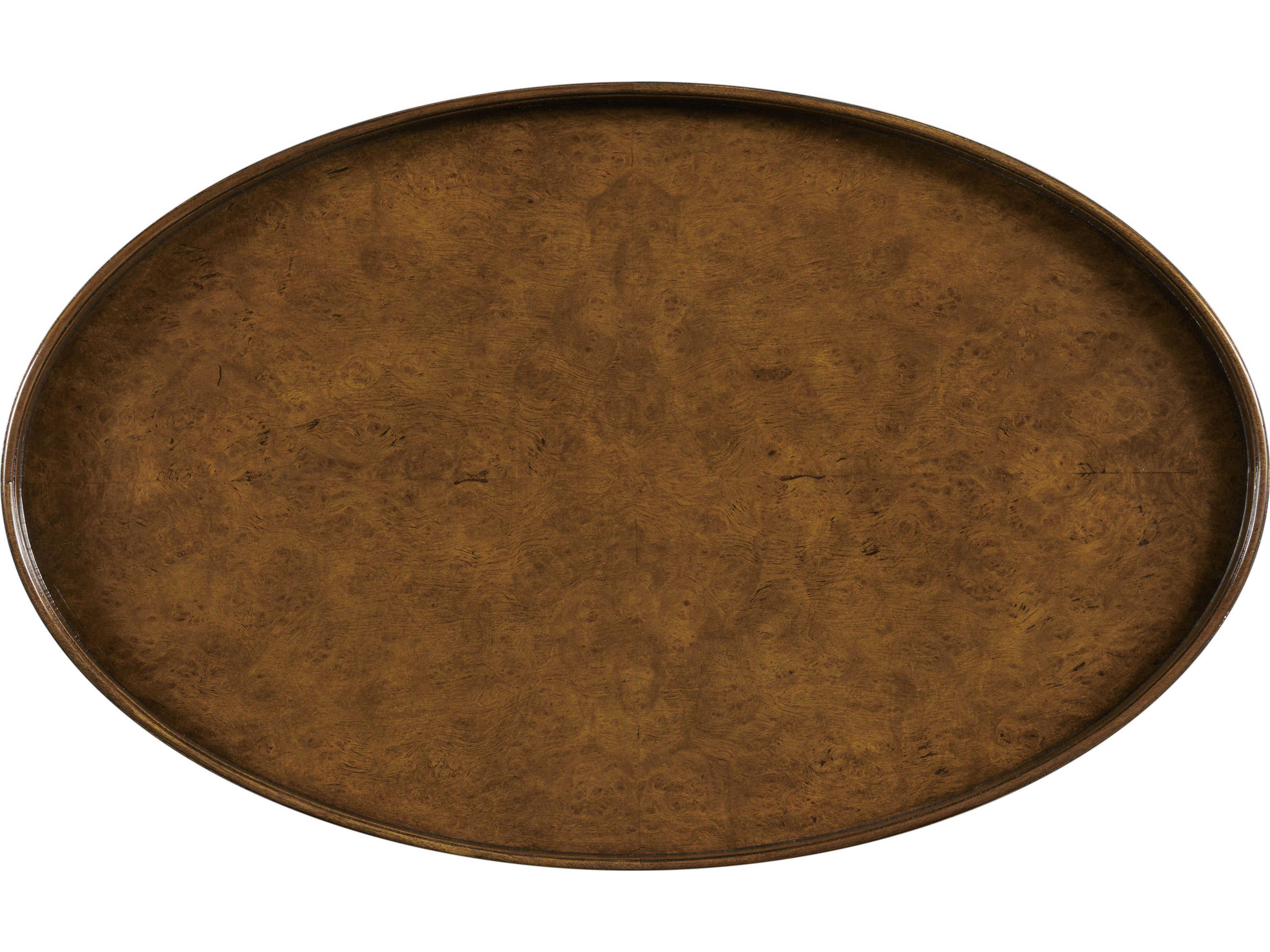 Century Furniture Grand Tour Oval Wood Pewter End Table