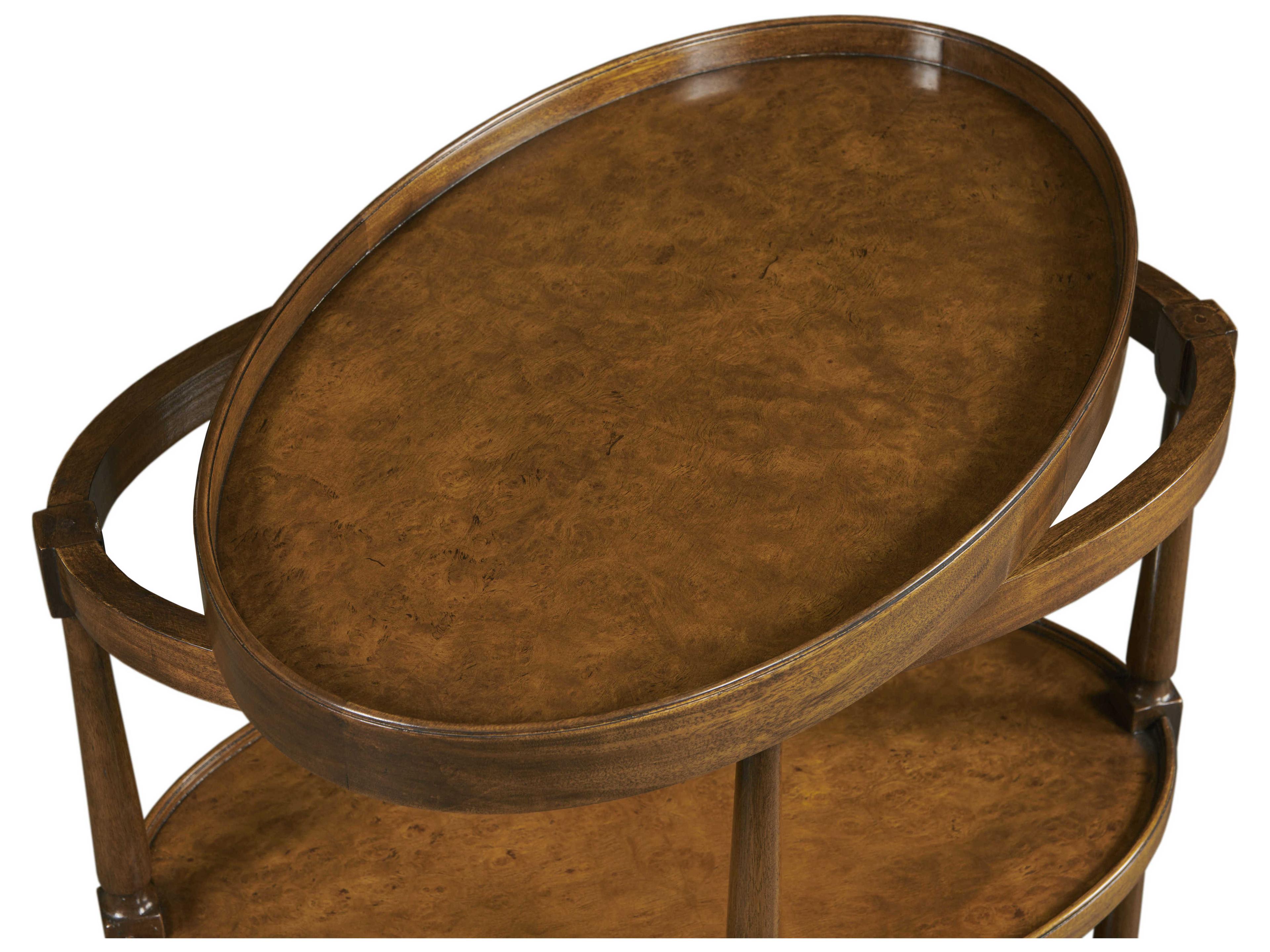 Century Furniture Grand Tour Oval Wood Pewter End Table