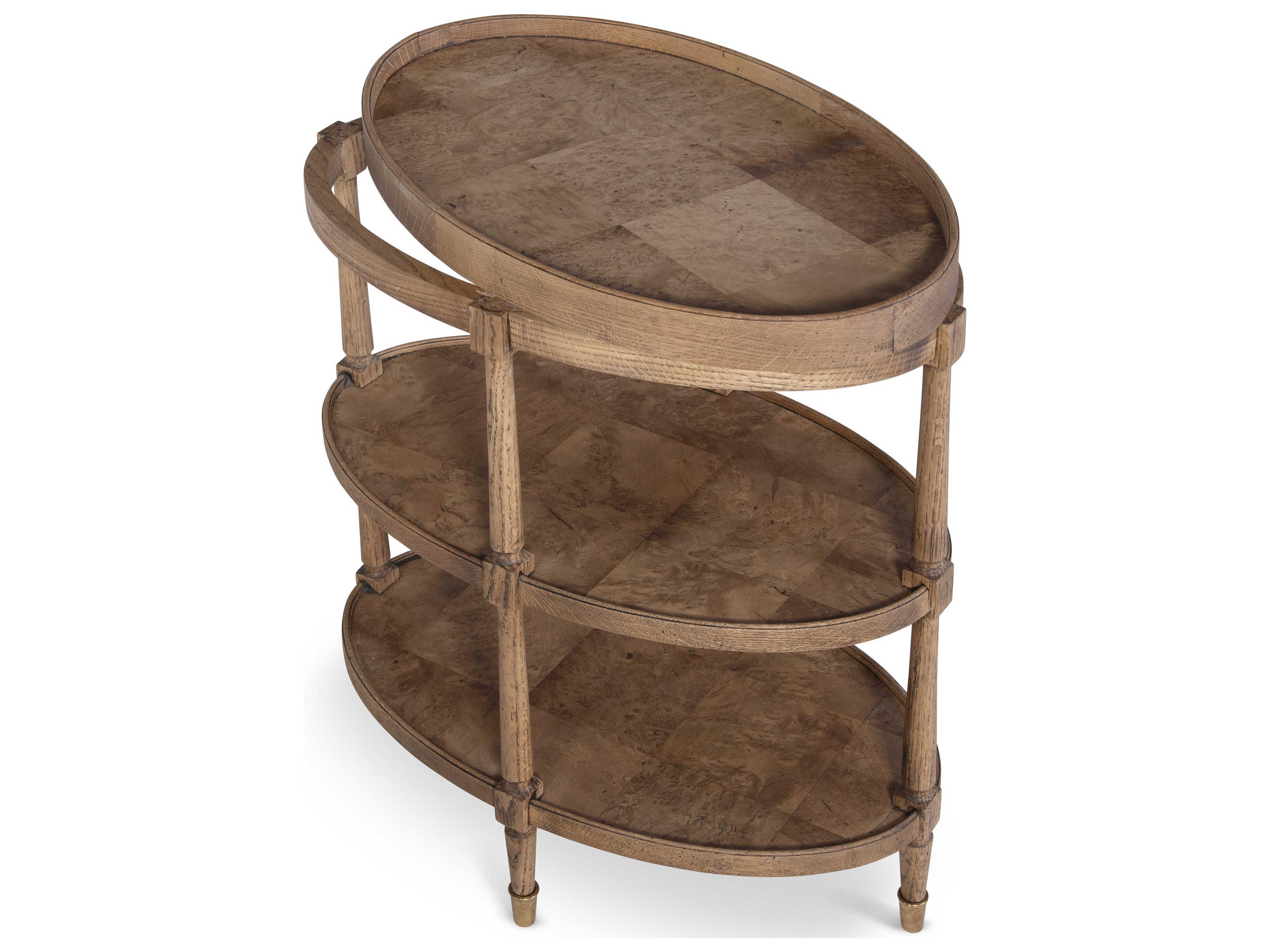 Century Furniture Grand Tour Oval Wood End Table
