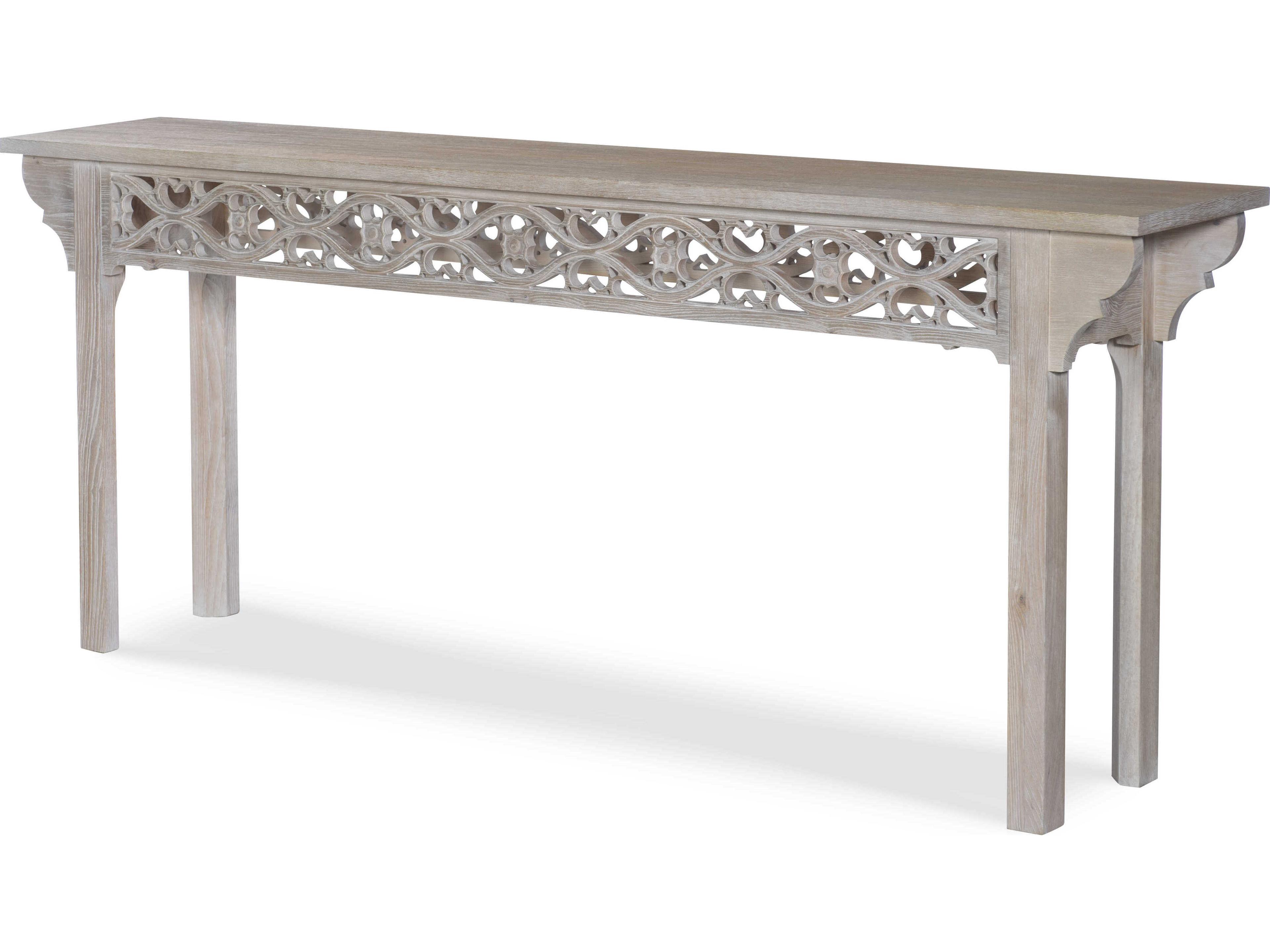 Grand Tour Rectangular Wood Oak Console Table