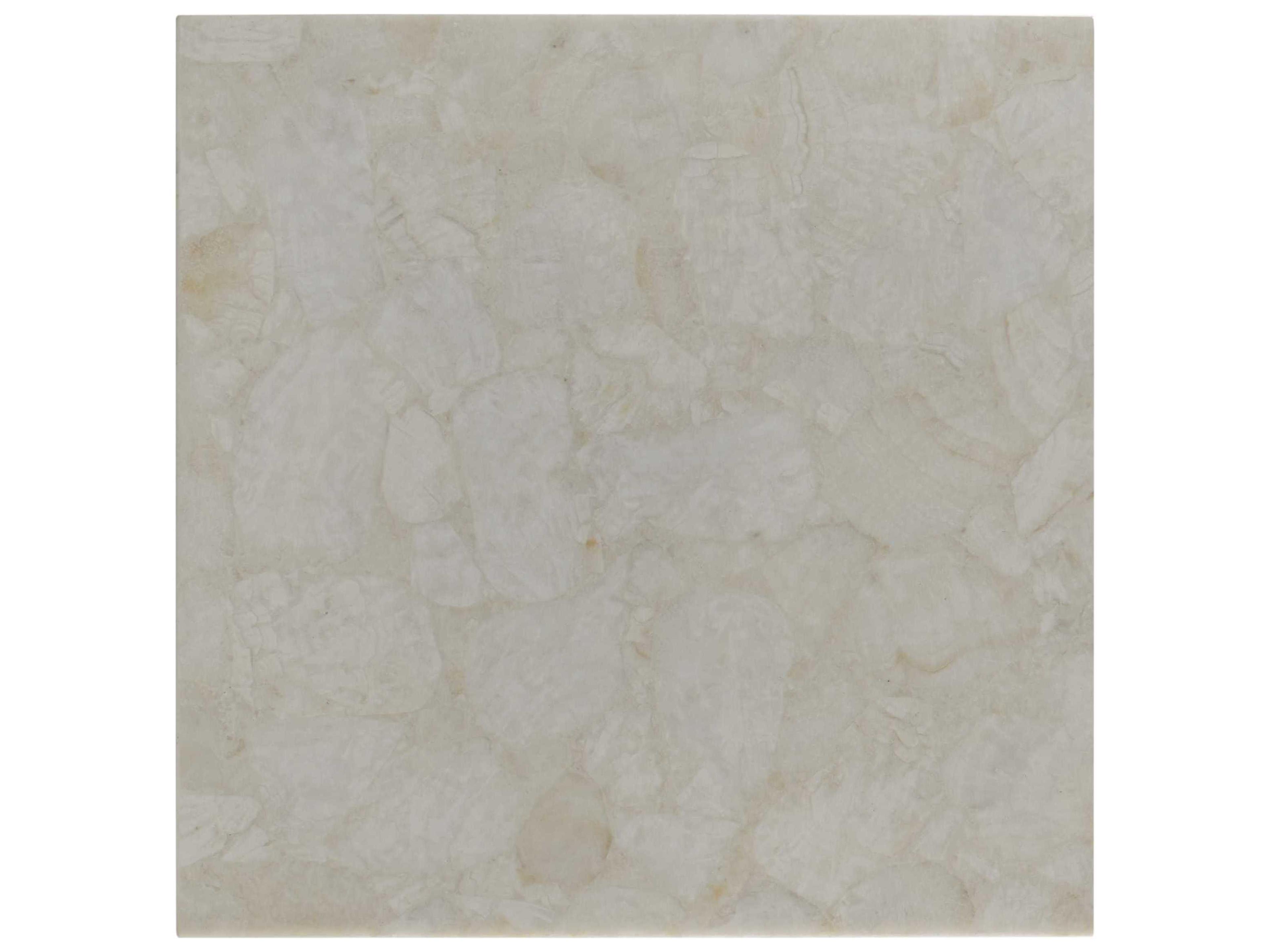 Century Furniture Grand Tour Square Crystal Stone Antique Brass End Table