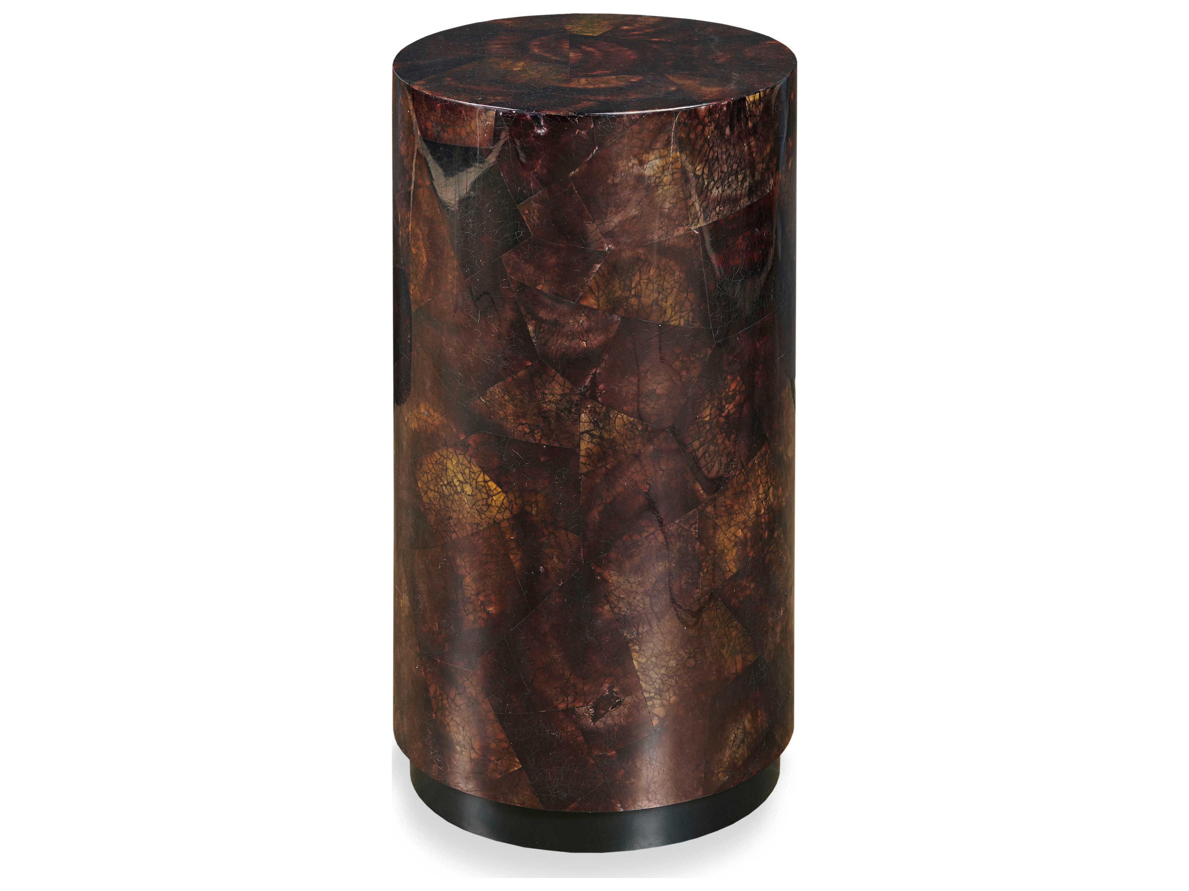 Grand Tour Round Black Penshell End Table