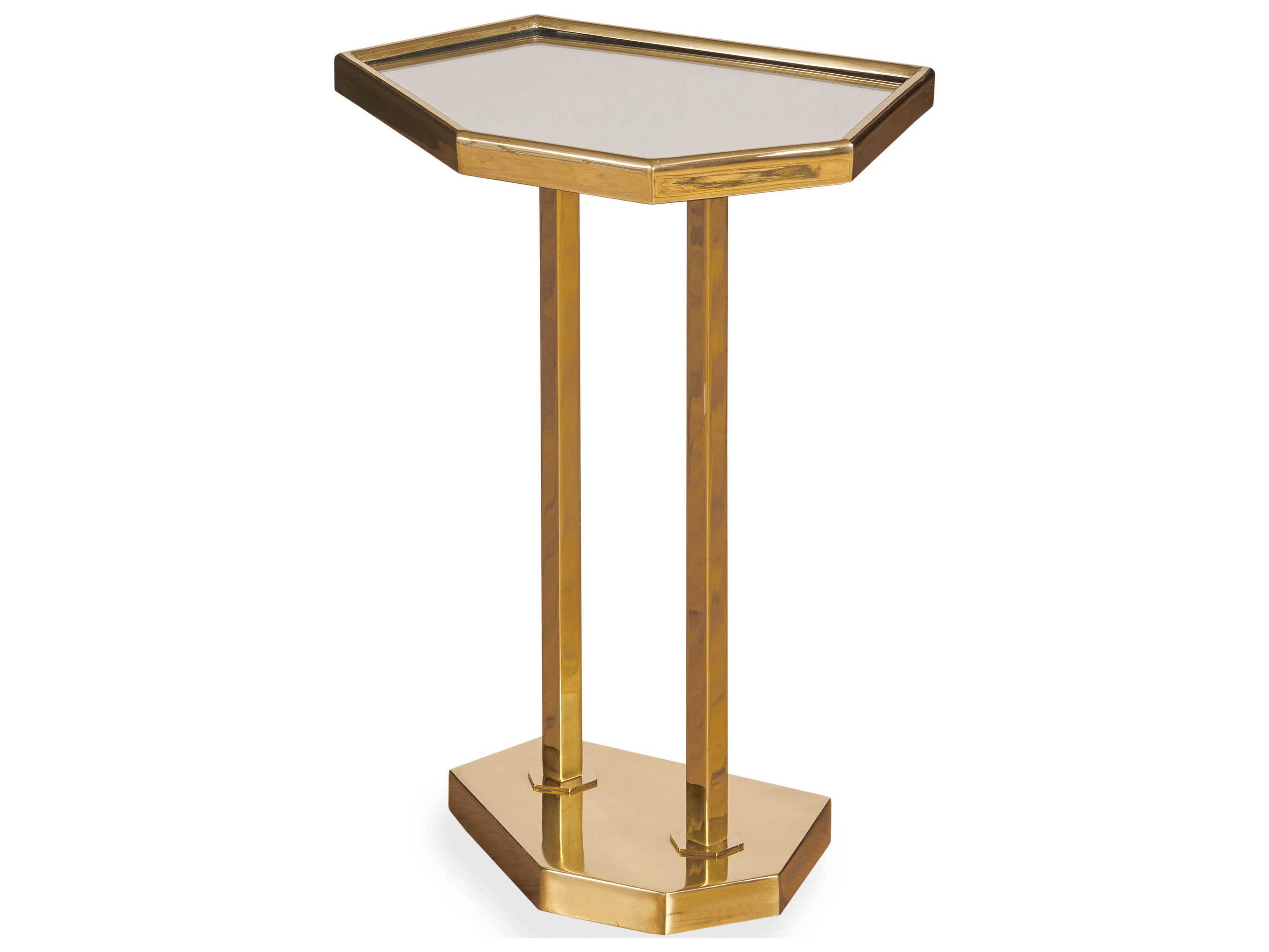 Century Furniture Grand Tour Mirror Brass End Table
