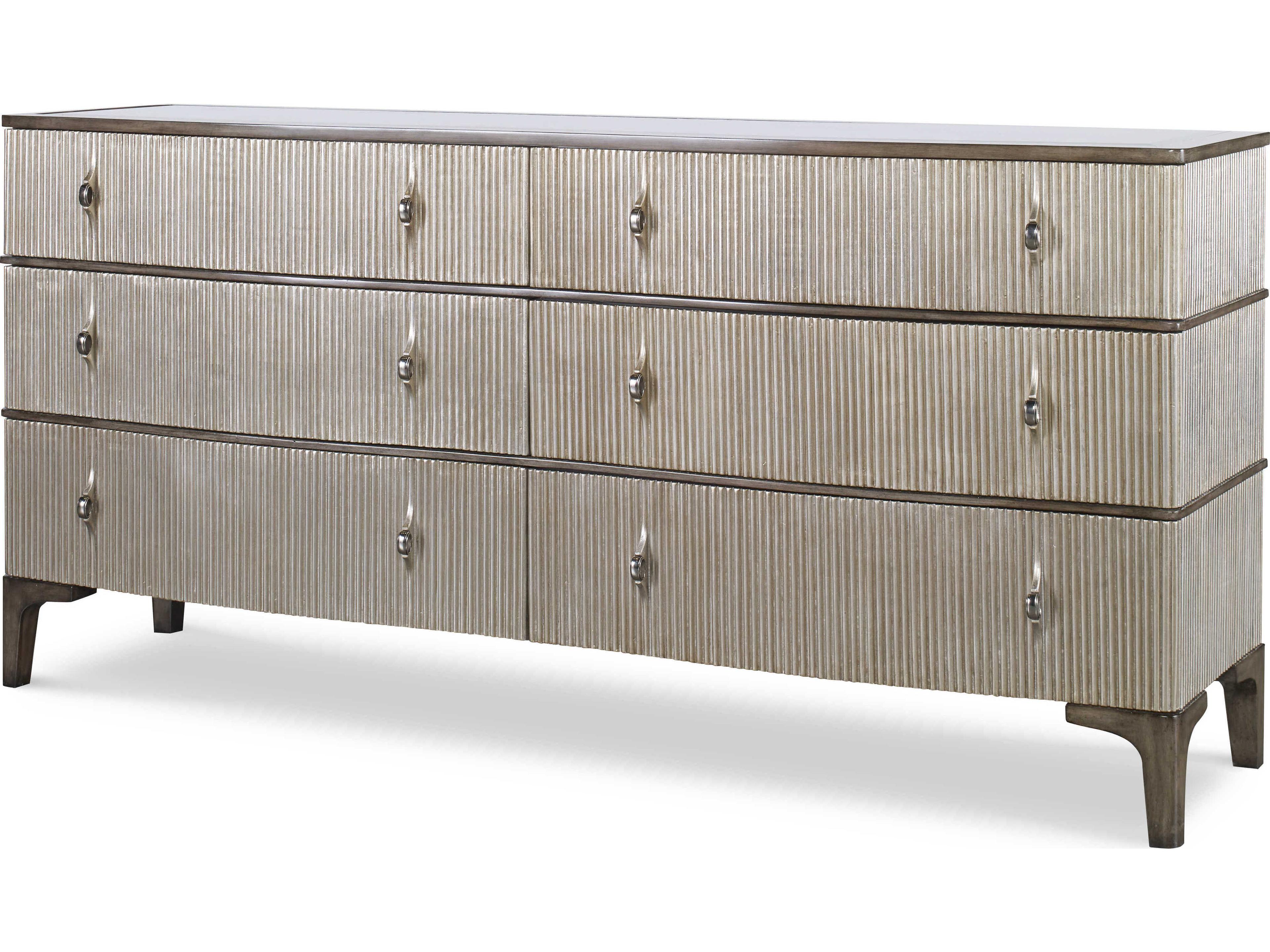 Grand Tour Edison 6-Drawer Dresser with Eglomise Mirror Top