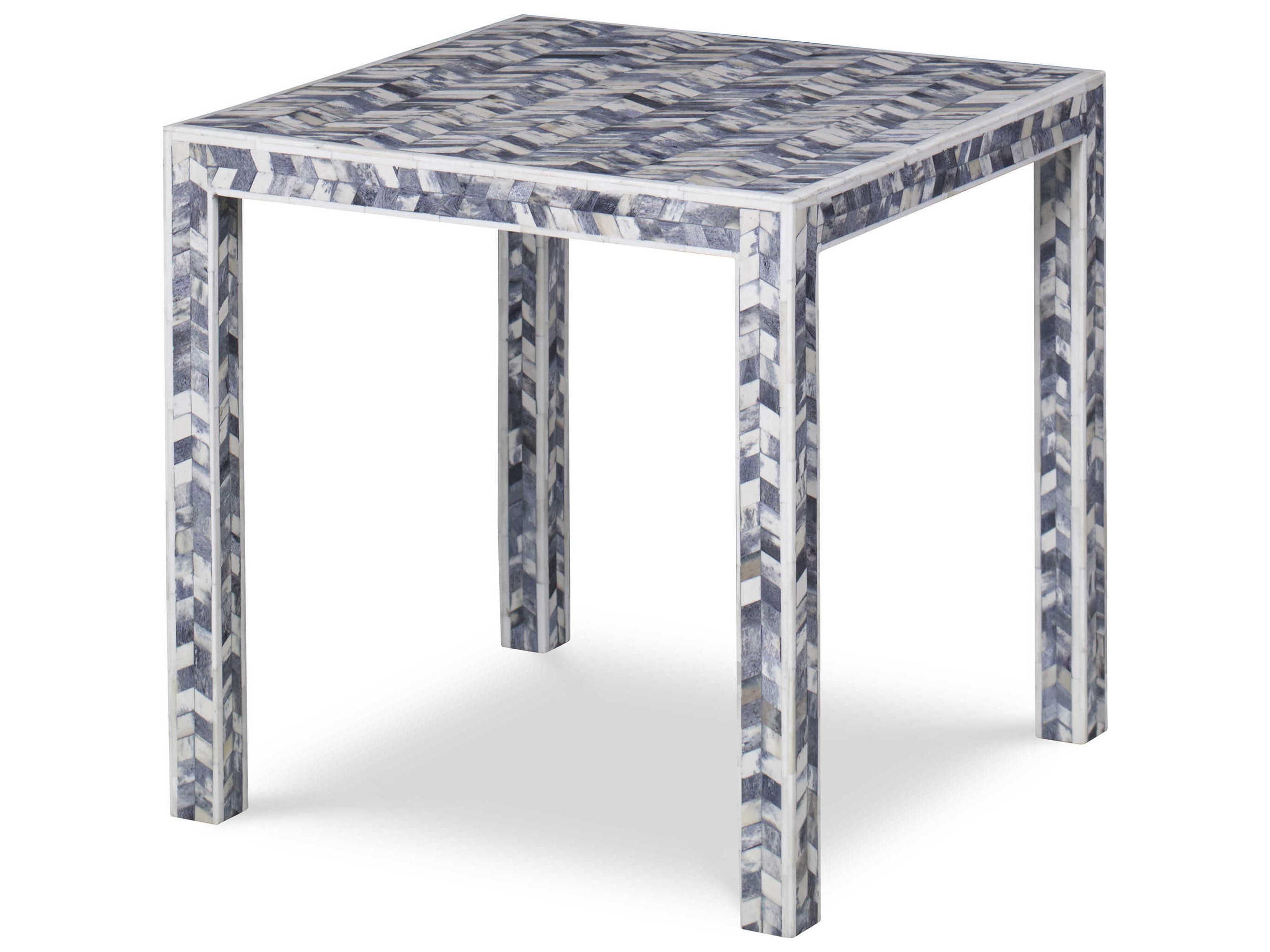 Grand Tour Square Bone And Resin End Table