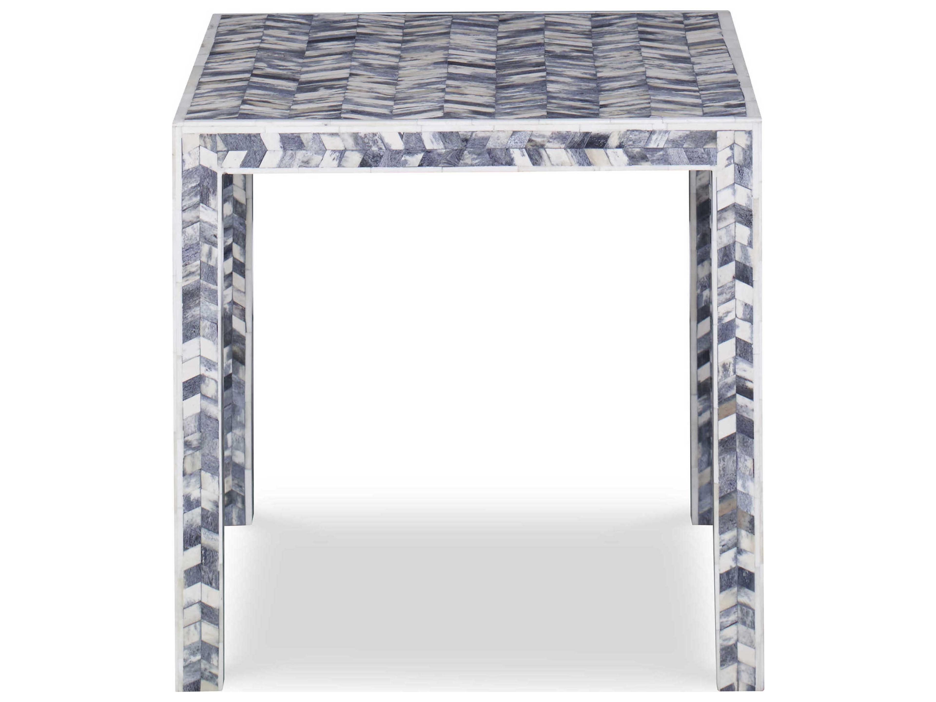 Century Furniture Grand Tour Square Bone And Resin End Table