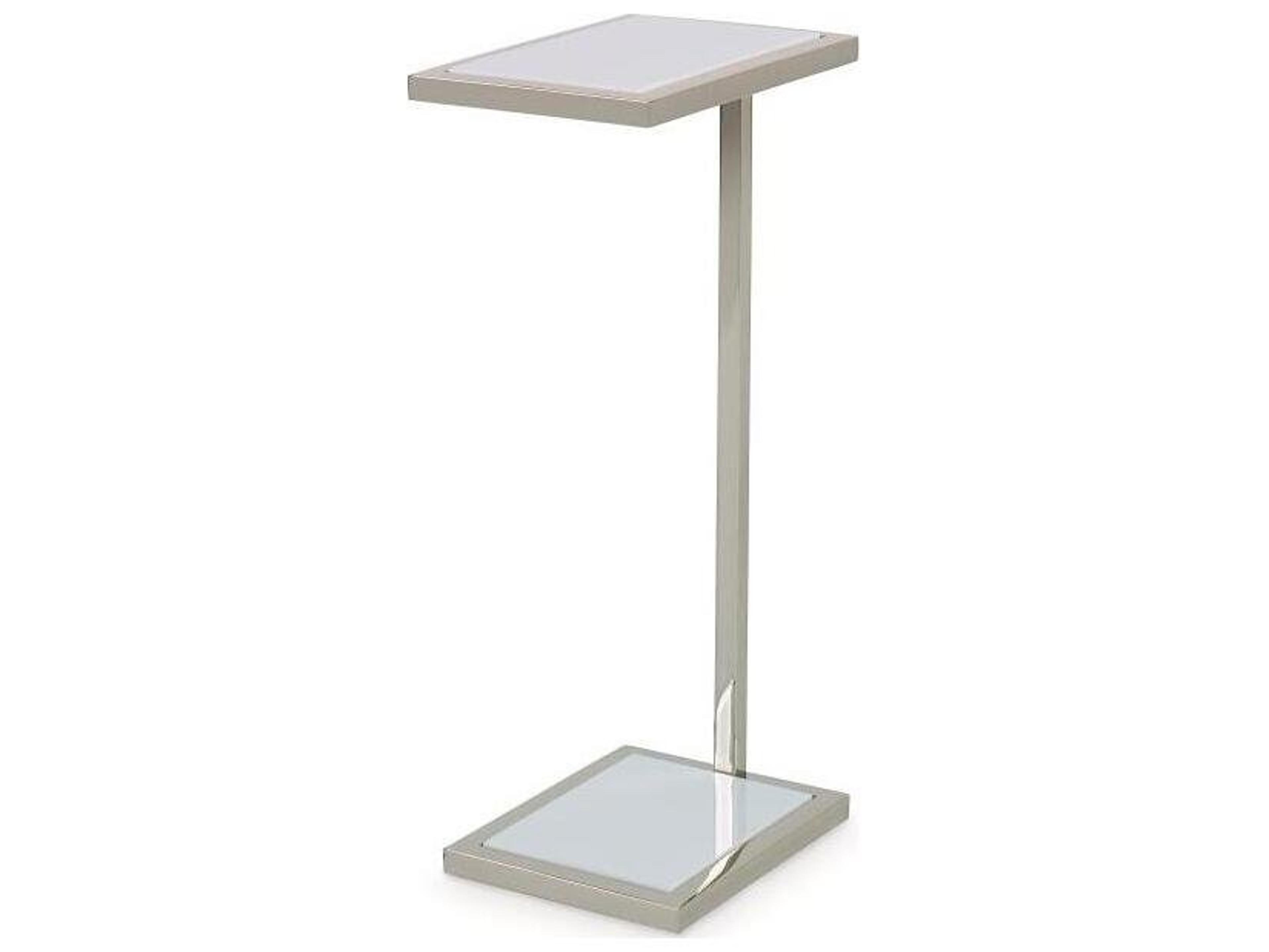 Century Furniture Grand Tour 8" Rectangular White Stone Champagne End Table