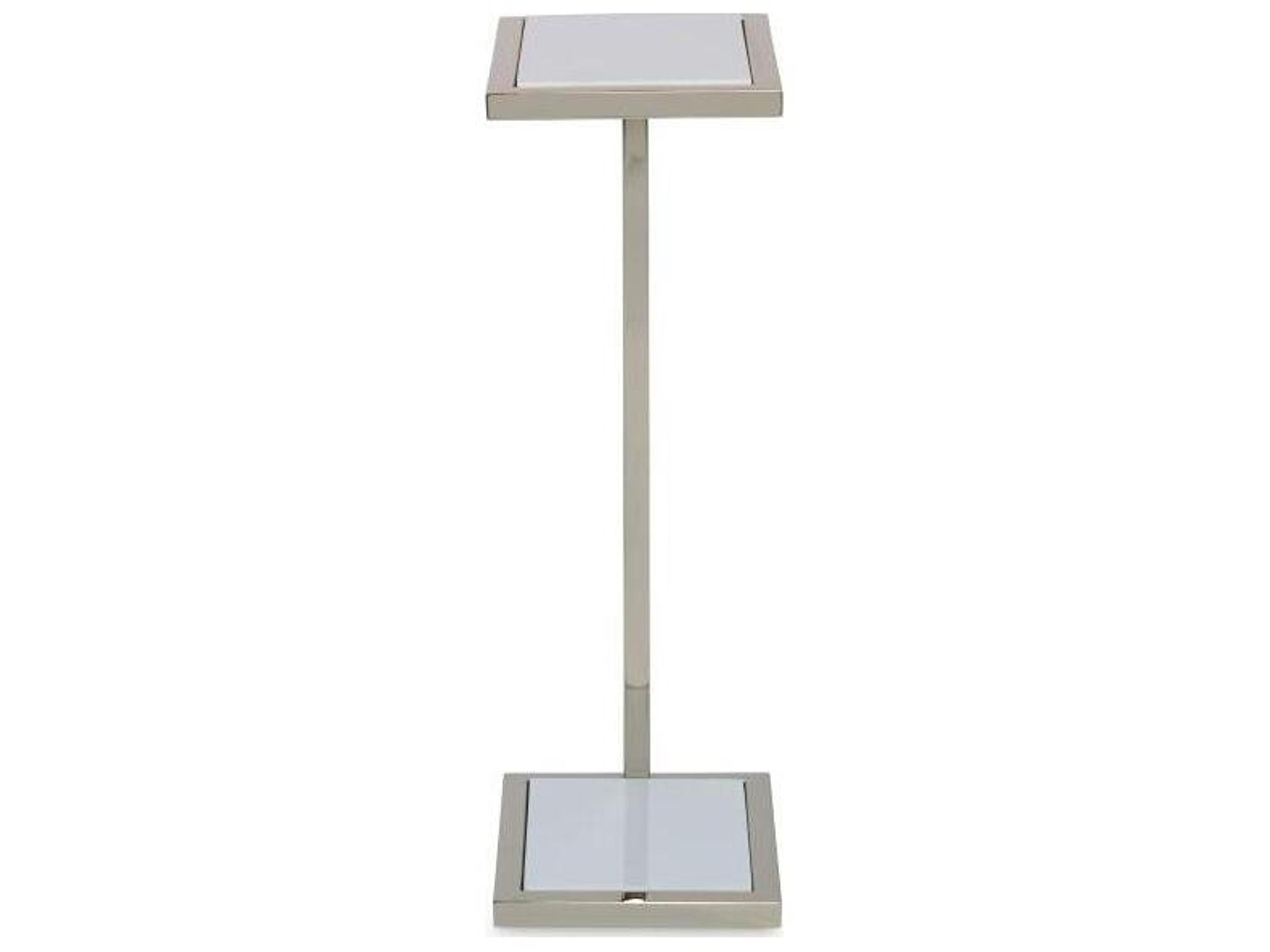 Century Furniture Grand Tour 8" Rectangular White Stone Champagne End Table