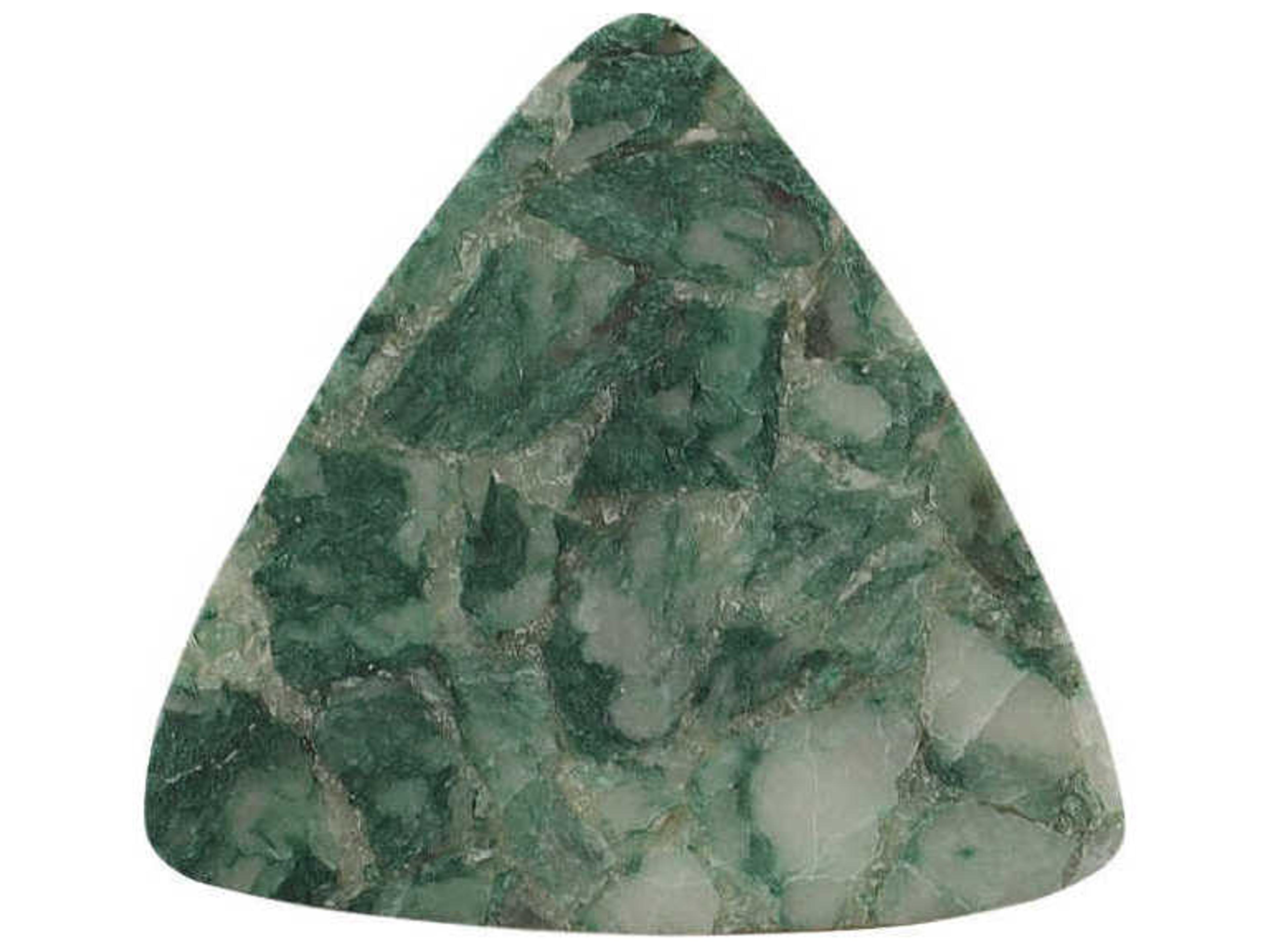 Century Furniture Grand Tour 9" Stone Green Satin Brass End Table