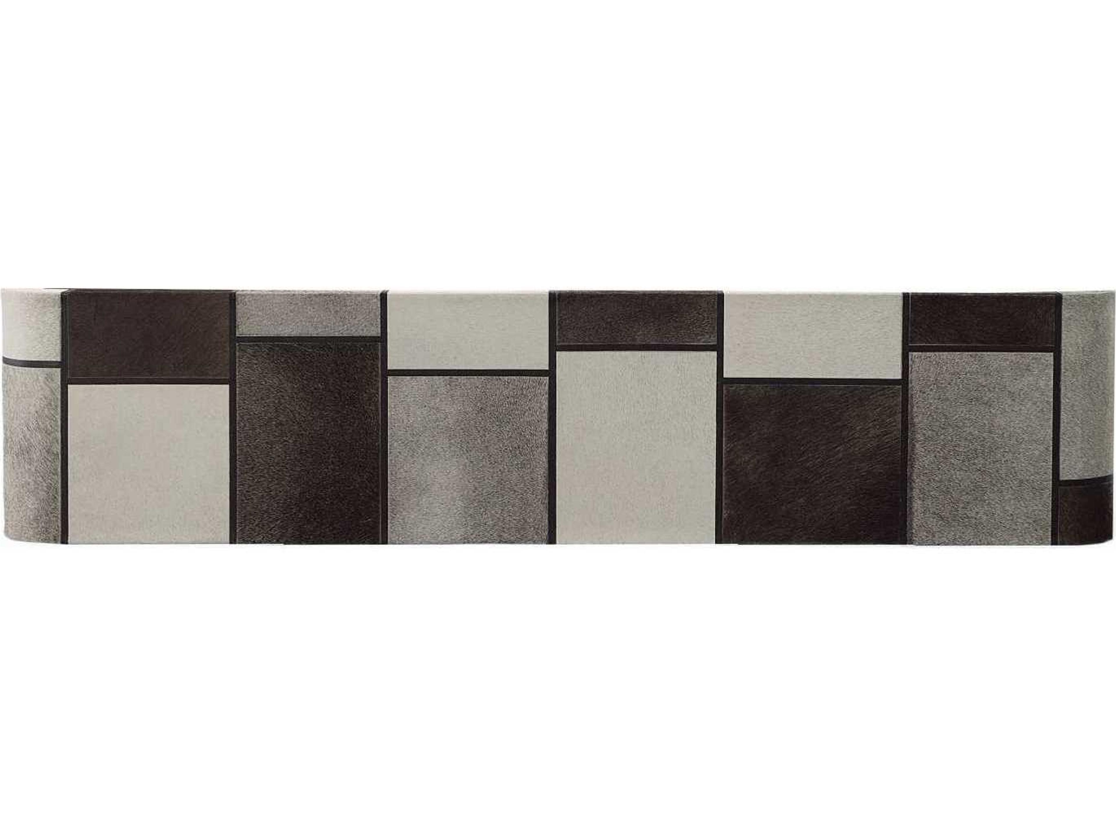 Century Furniture Grand Tour Rectangular Leather Grey White Console Table