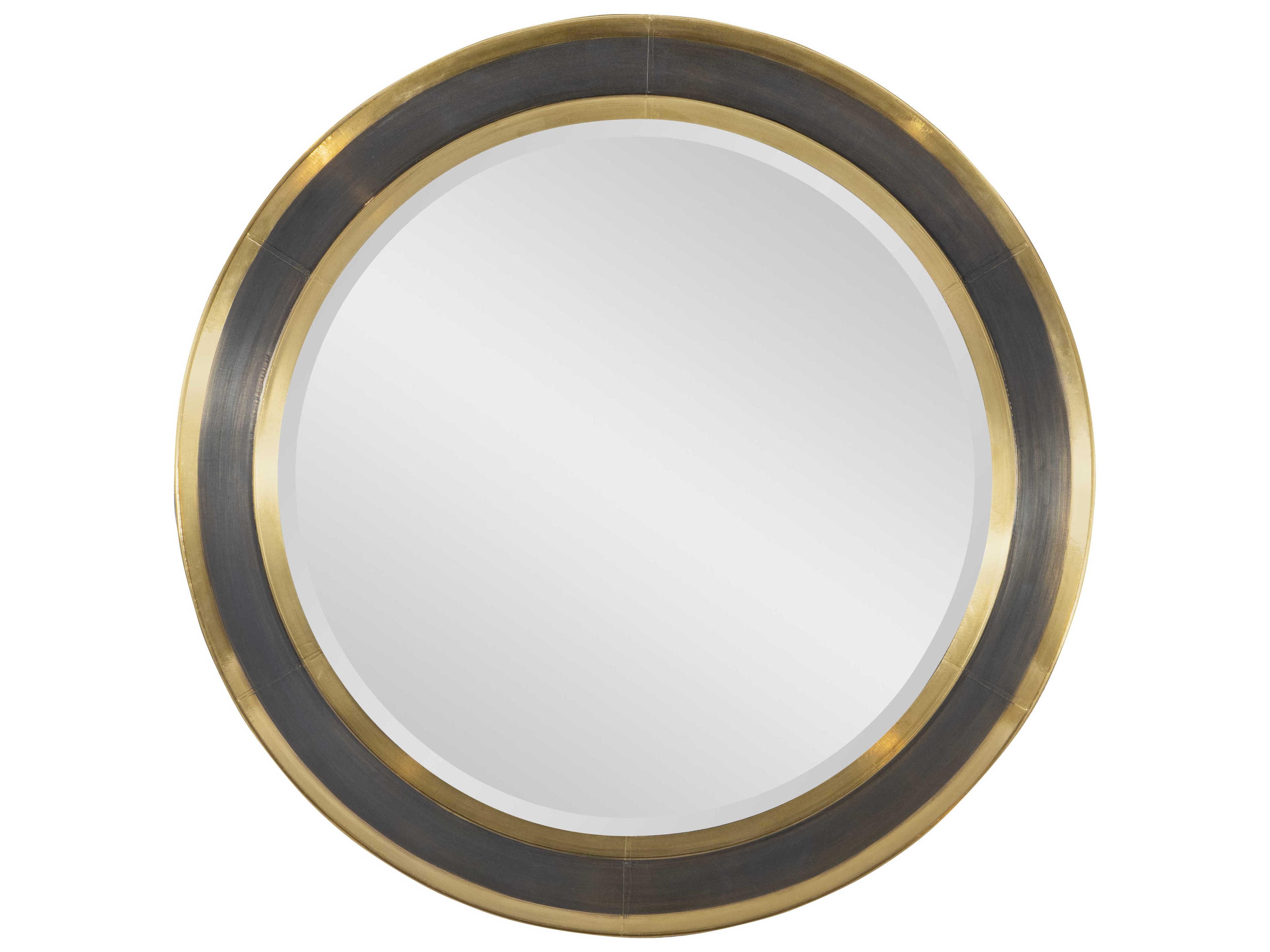Grand Tour Bronze / Gold Round Evans Wall Mirror