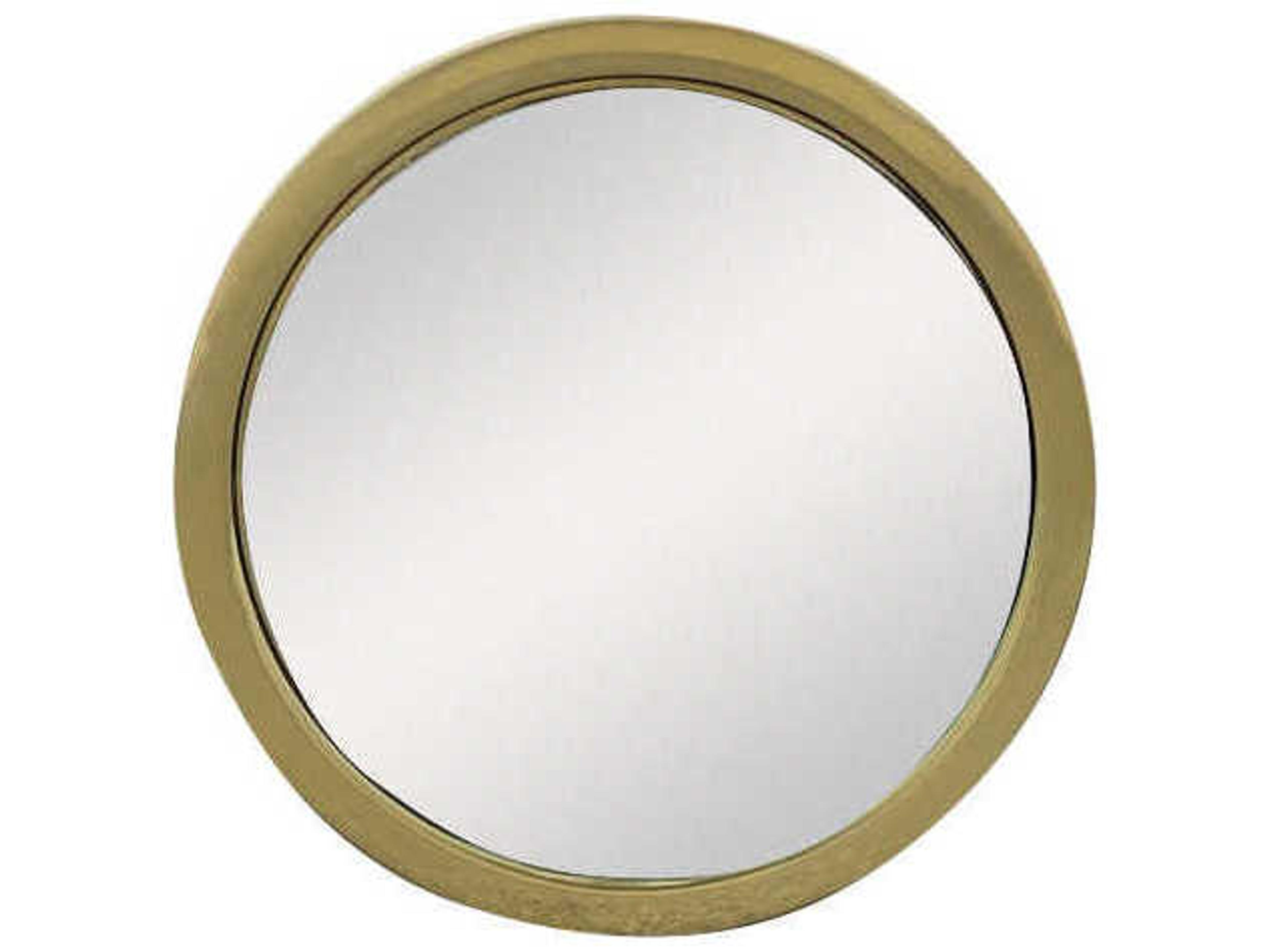 Century Furniture Grand Tour 9" Round Mirror White Grey Marble Oil Rubbed Bronze End Table