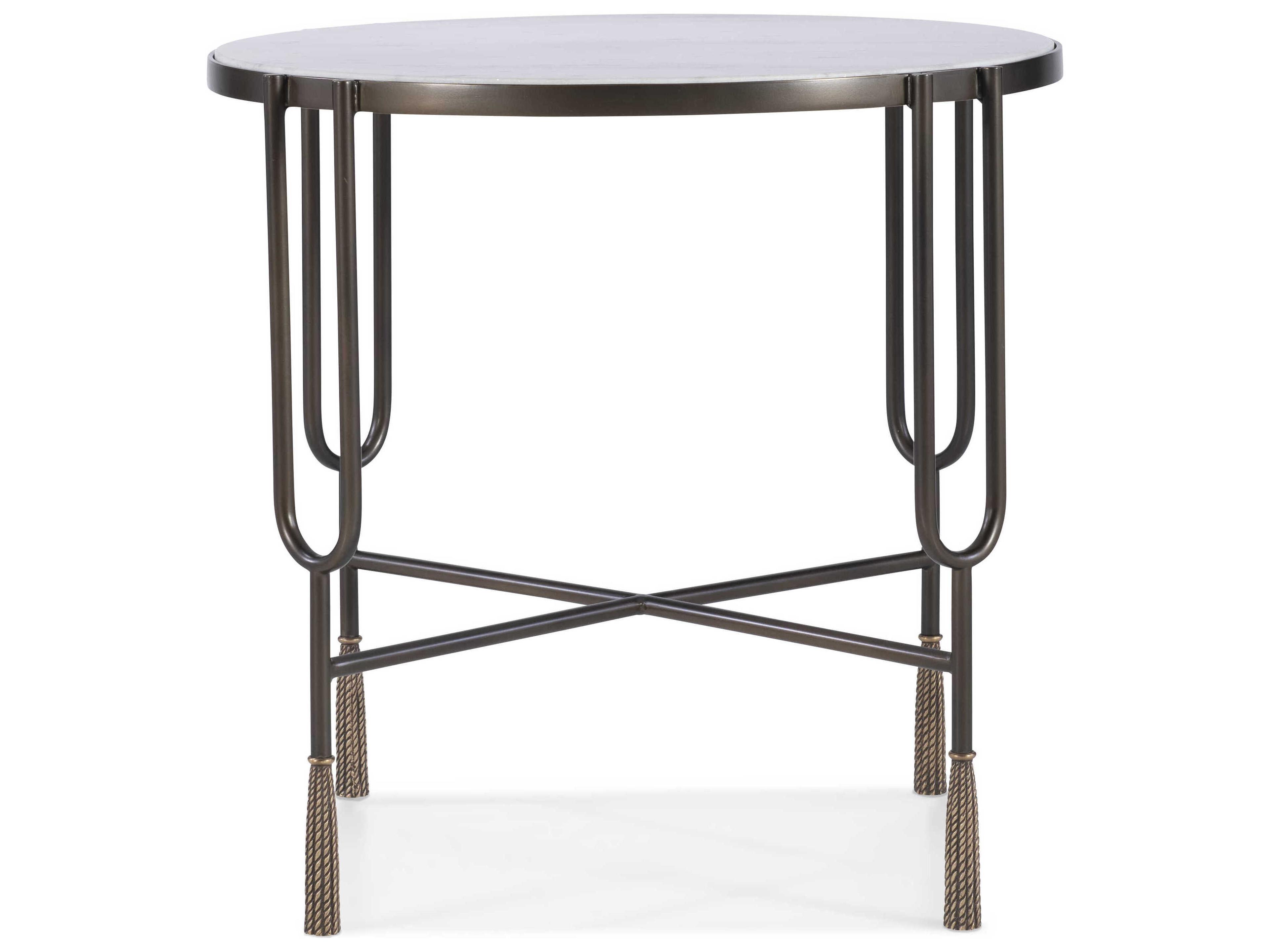 Century Furniture Grand Tour Round Marble Console Table