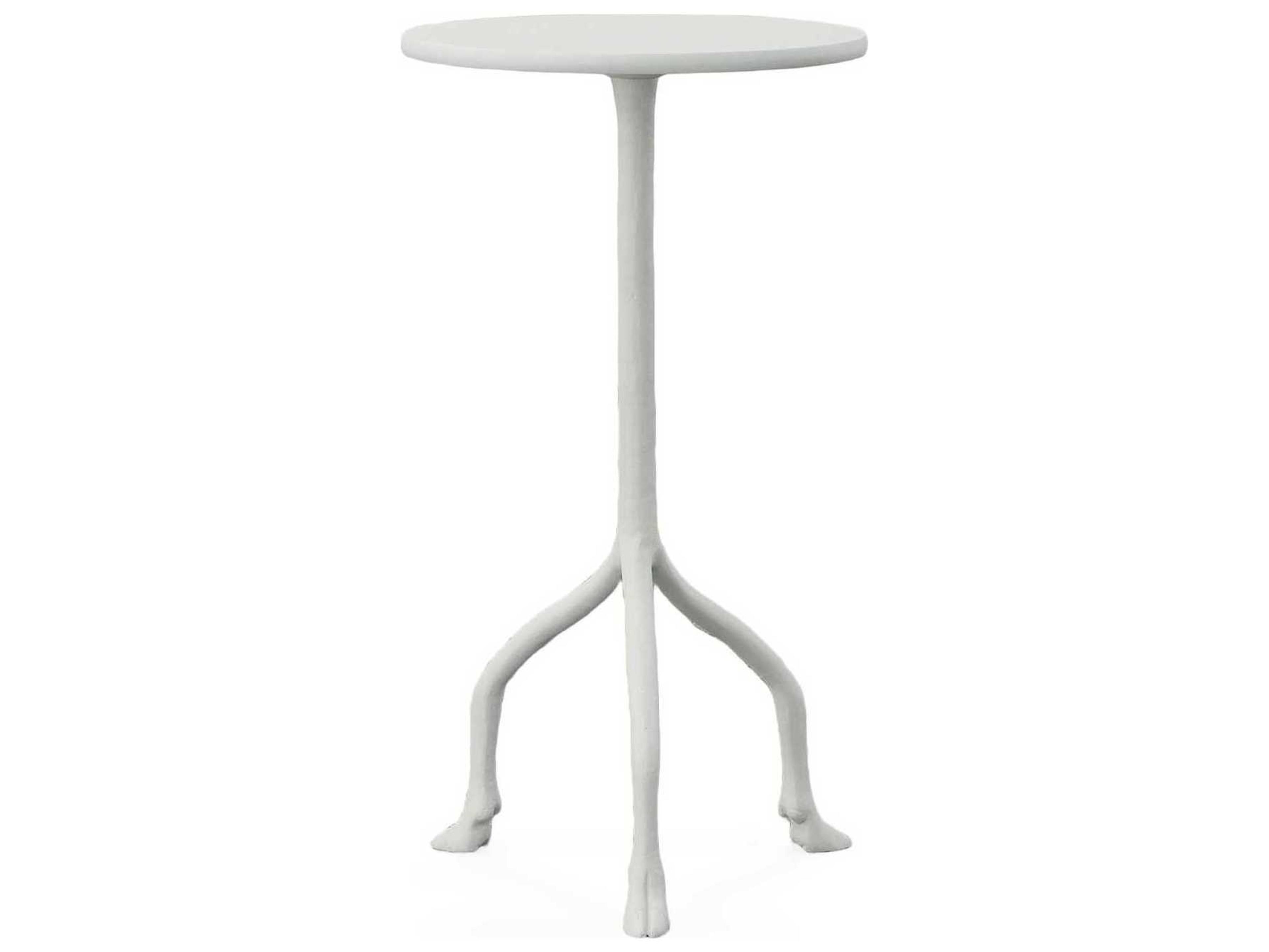 Century Furniture Grand Tour Round Metal White End Table