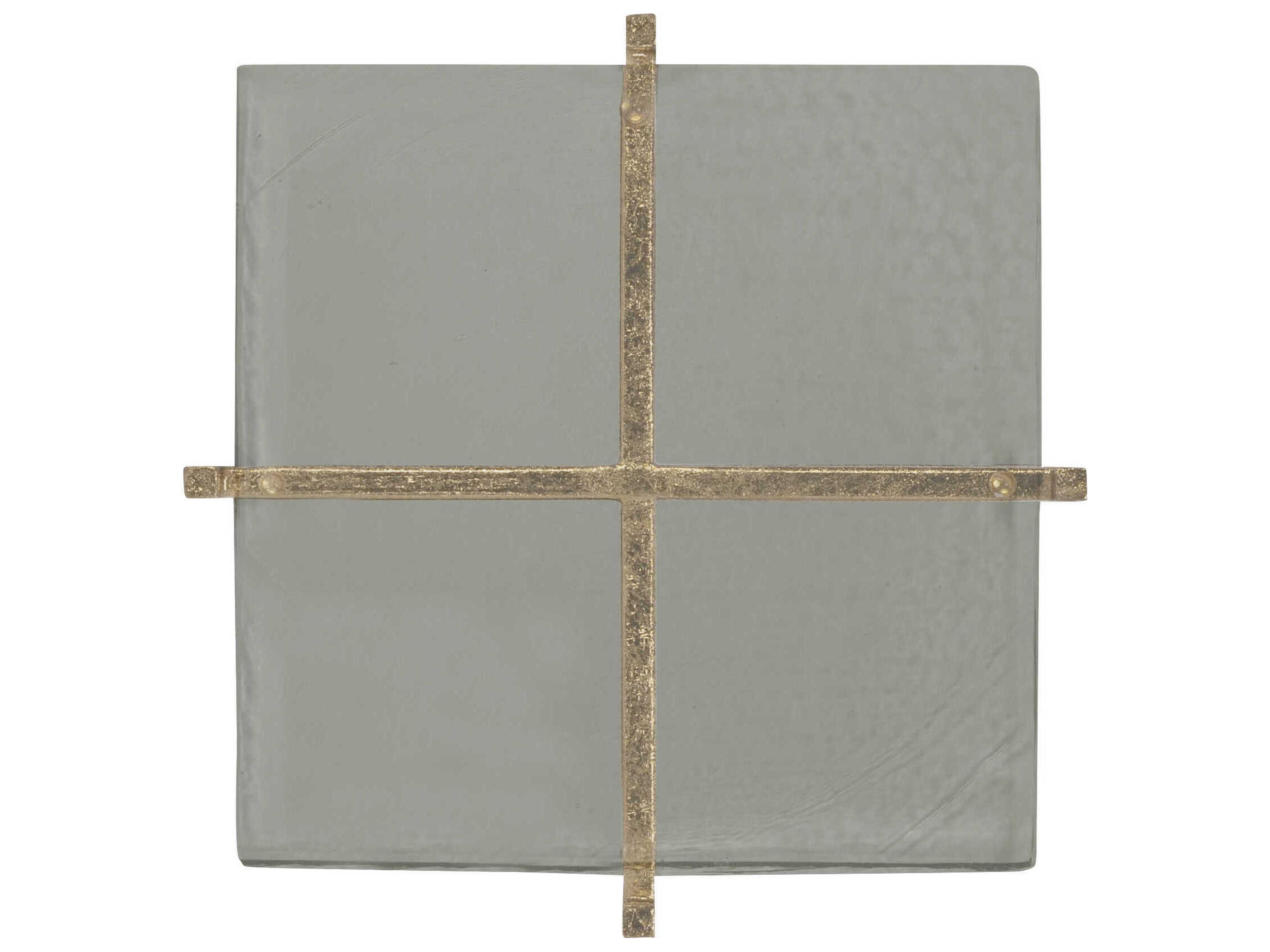 Century Furniture Grand Tour Ogden-II Square Glass Gold Leaf End Table