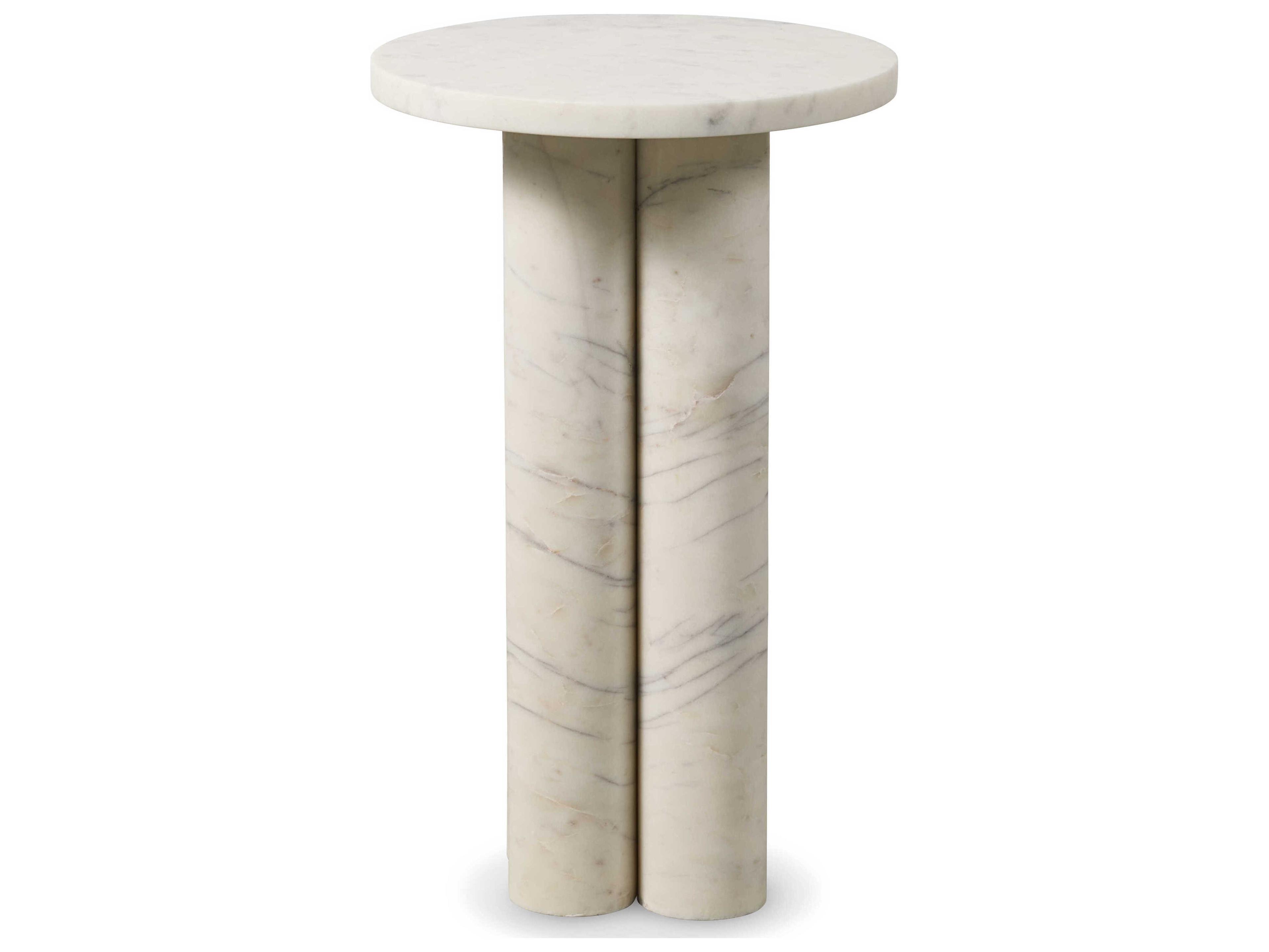 Century Furniture Grand Tour Tivoli Round Marble End Table