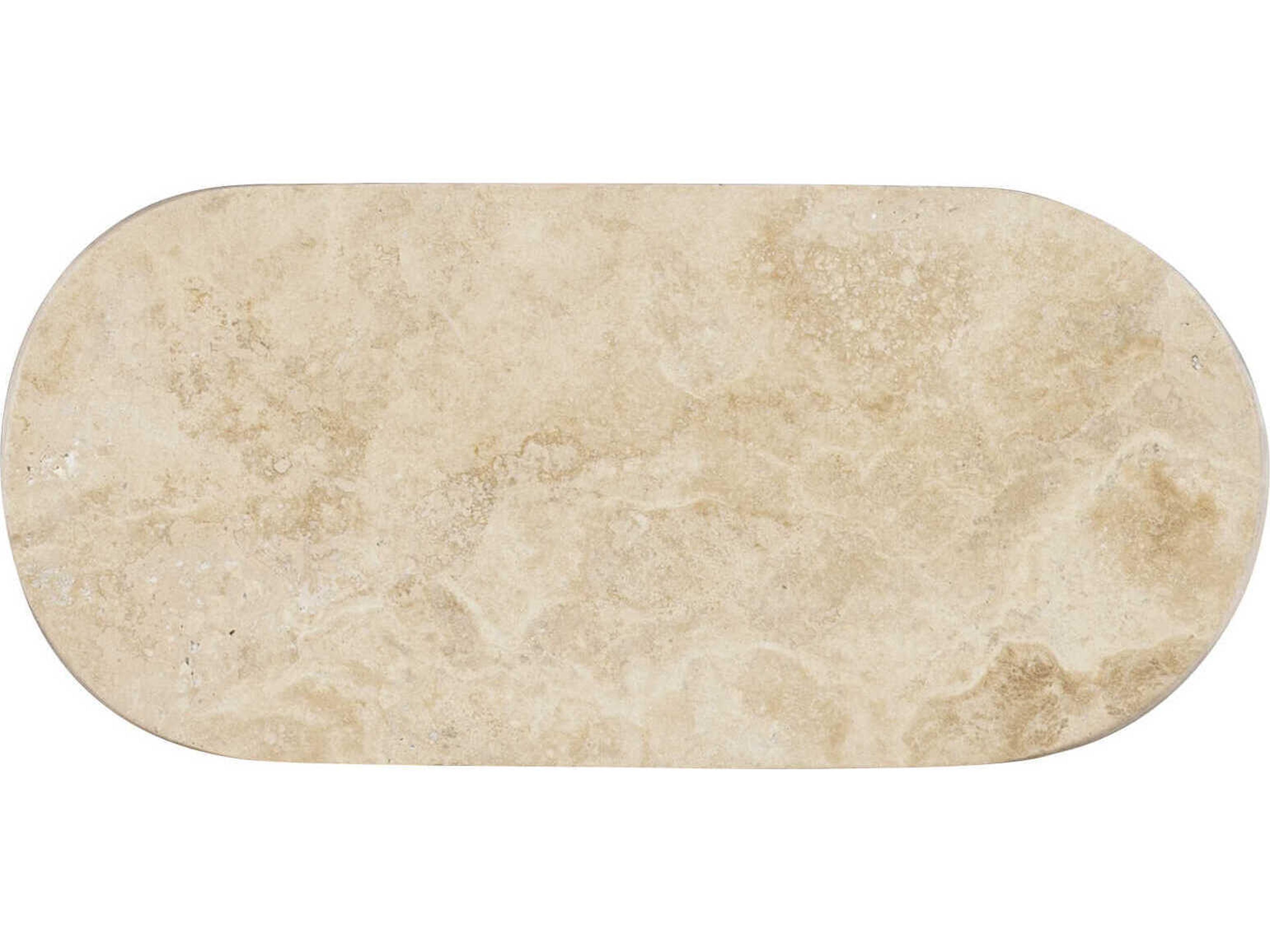 Century Furniture Grand Tour Bernini Oval Stone End Table