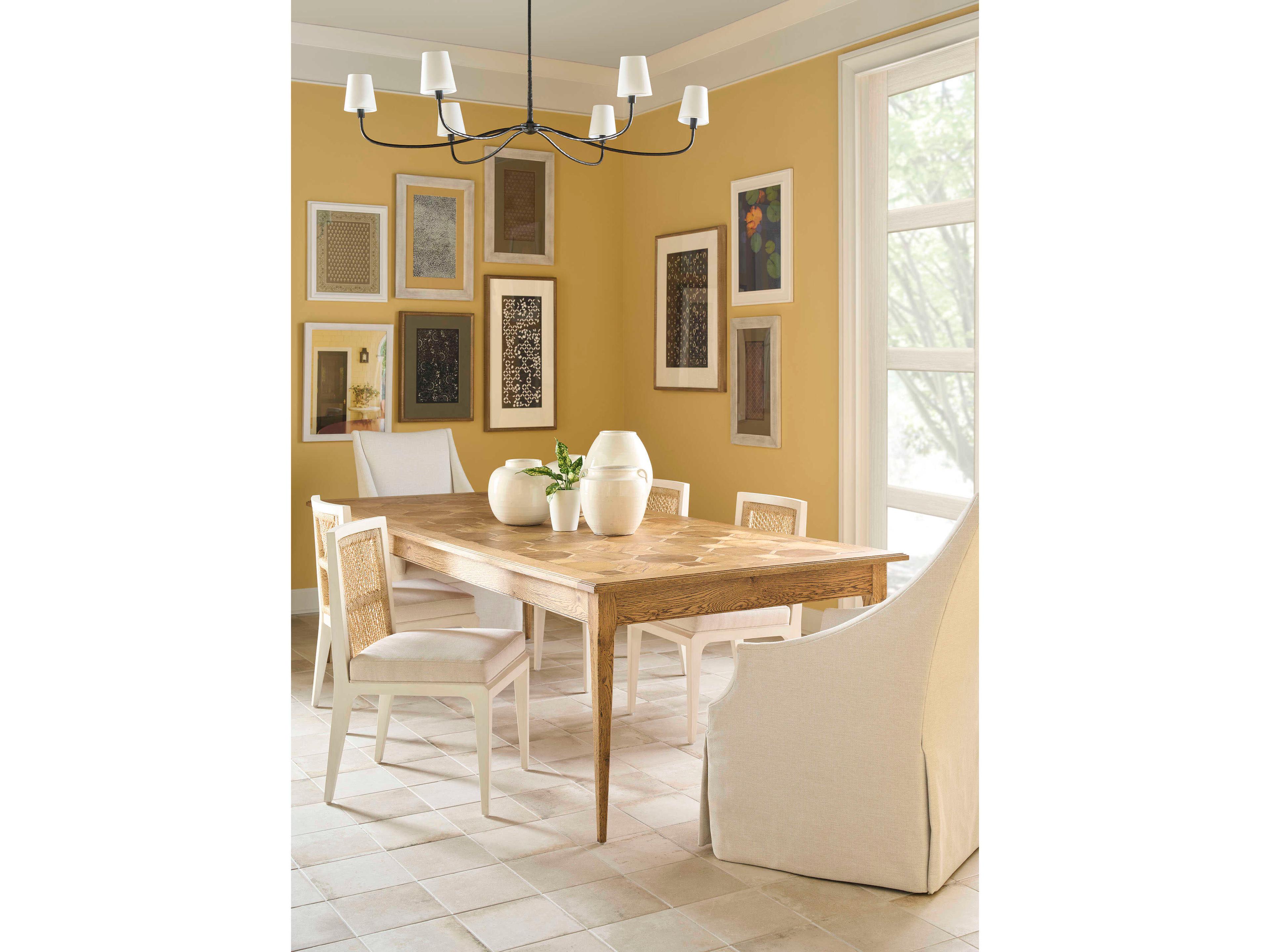 Century Furniture Grand Tour Parquet Rectangular Wood Dining Table