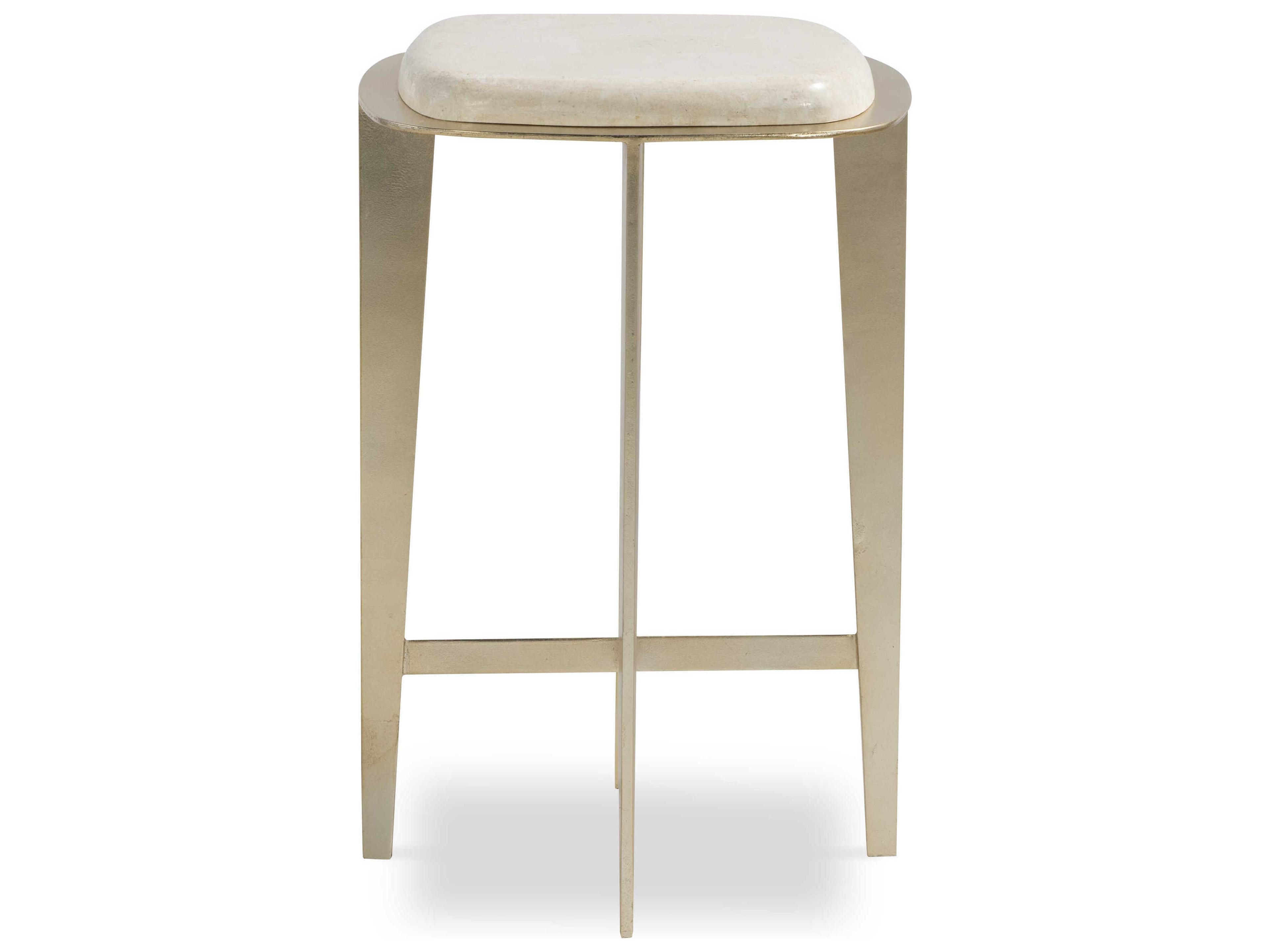 Century Furniture Grand Tour Sheridan Square Stone White Agate Champagne End Table