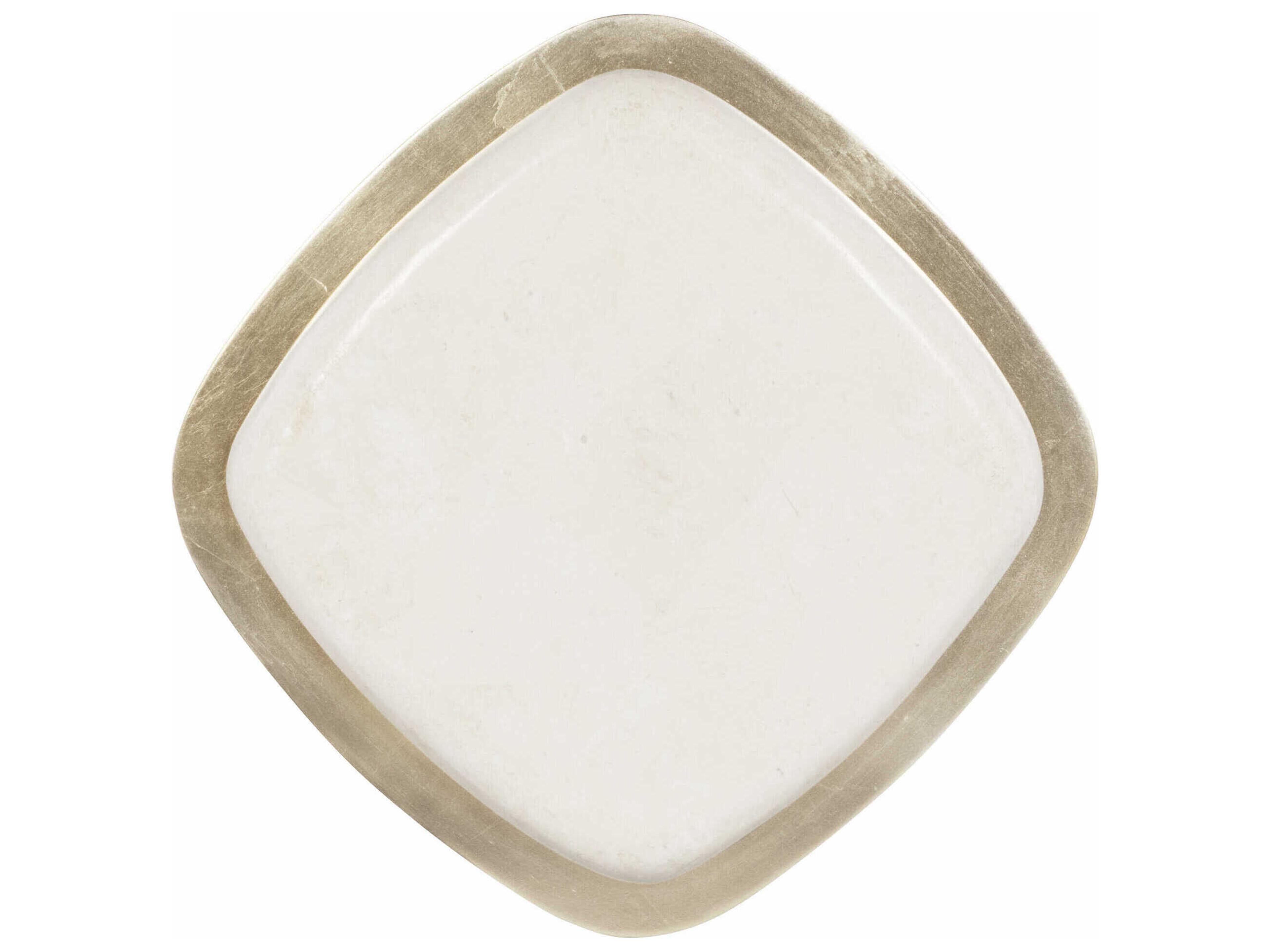 Century Furniture Grand Tour Sheridan Square Stone White Agate Champagne End Table