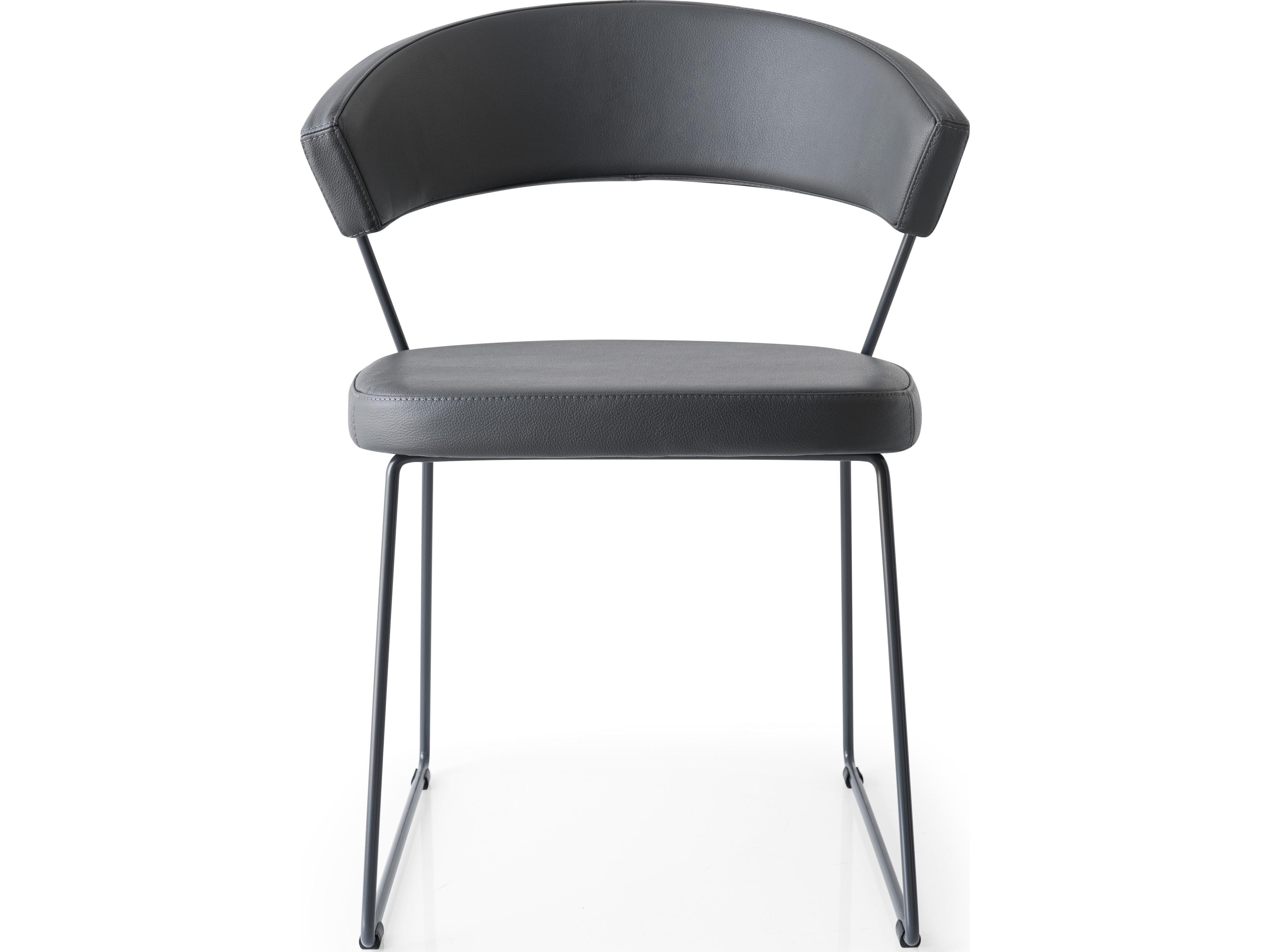Connubia New York Black Faux Leather Armless Dining Chair
