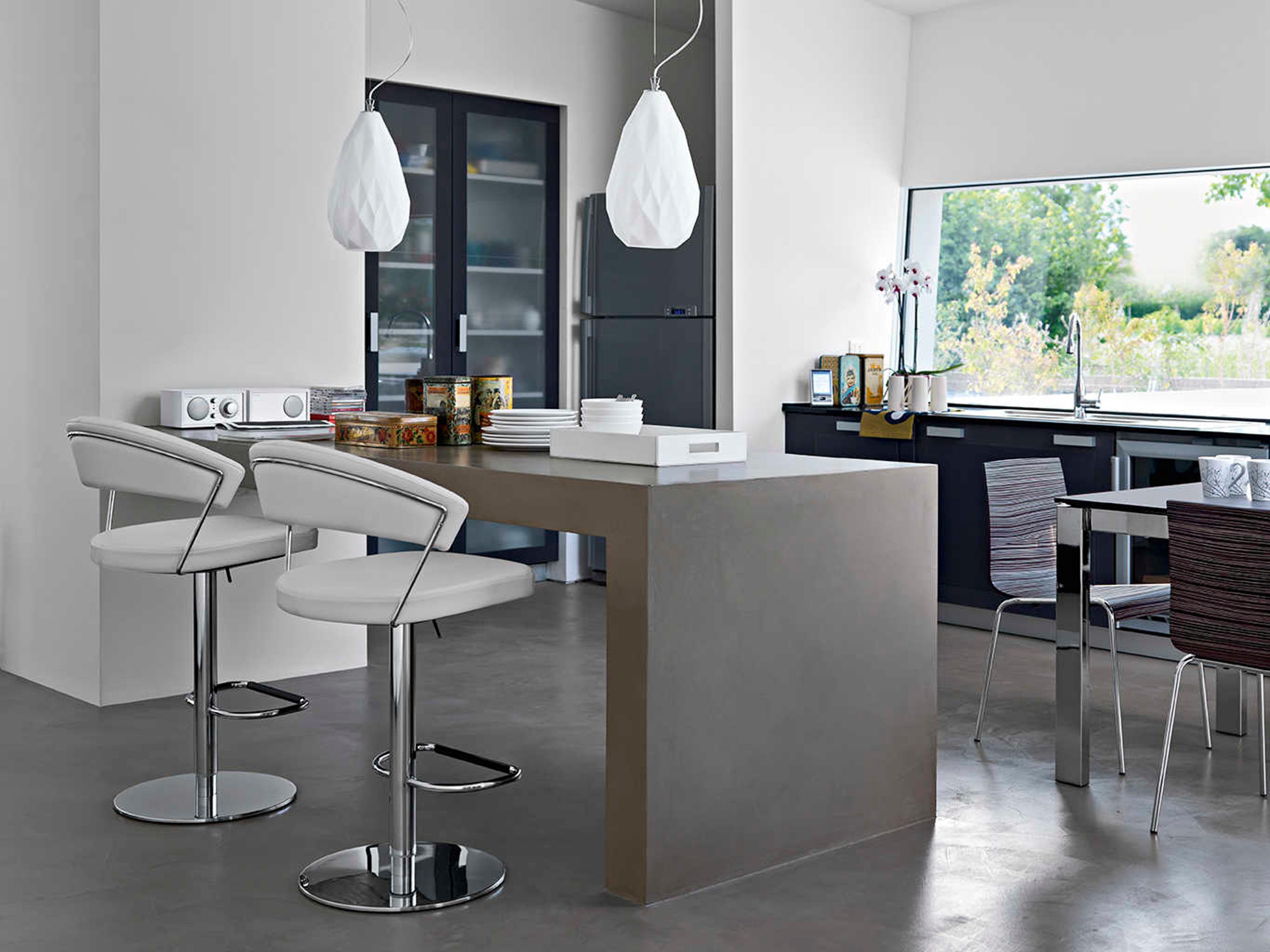 Connubia New York Leather Swivel Counter Stool