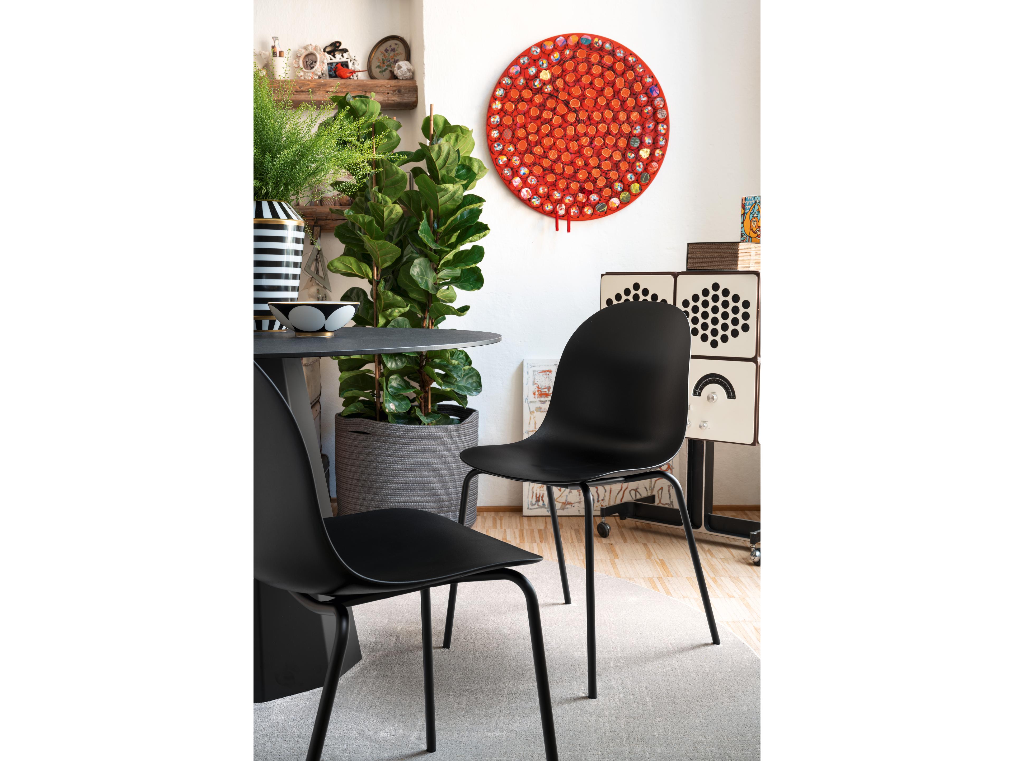 Connubia Academy Black Armless Dining Chair