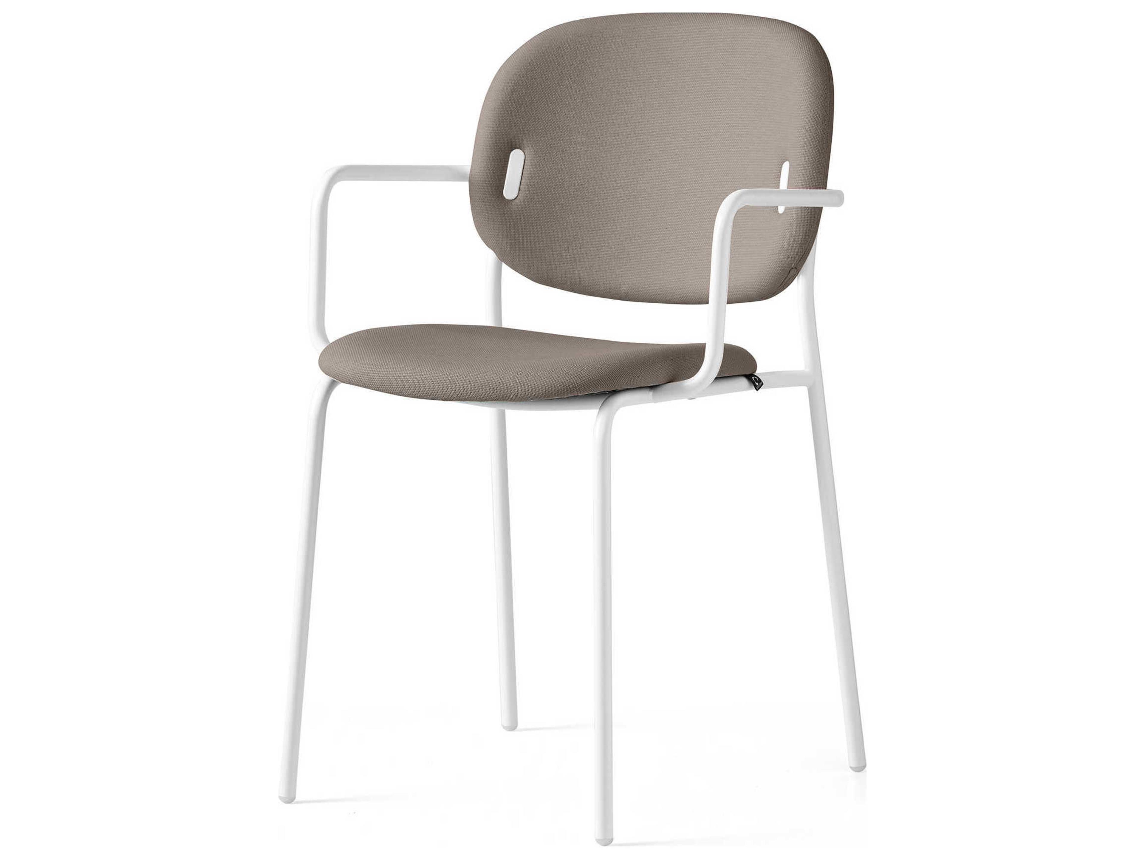 Connubia Yo! Black Upholstered Arm Dining Chair