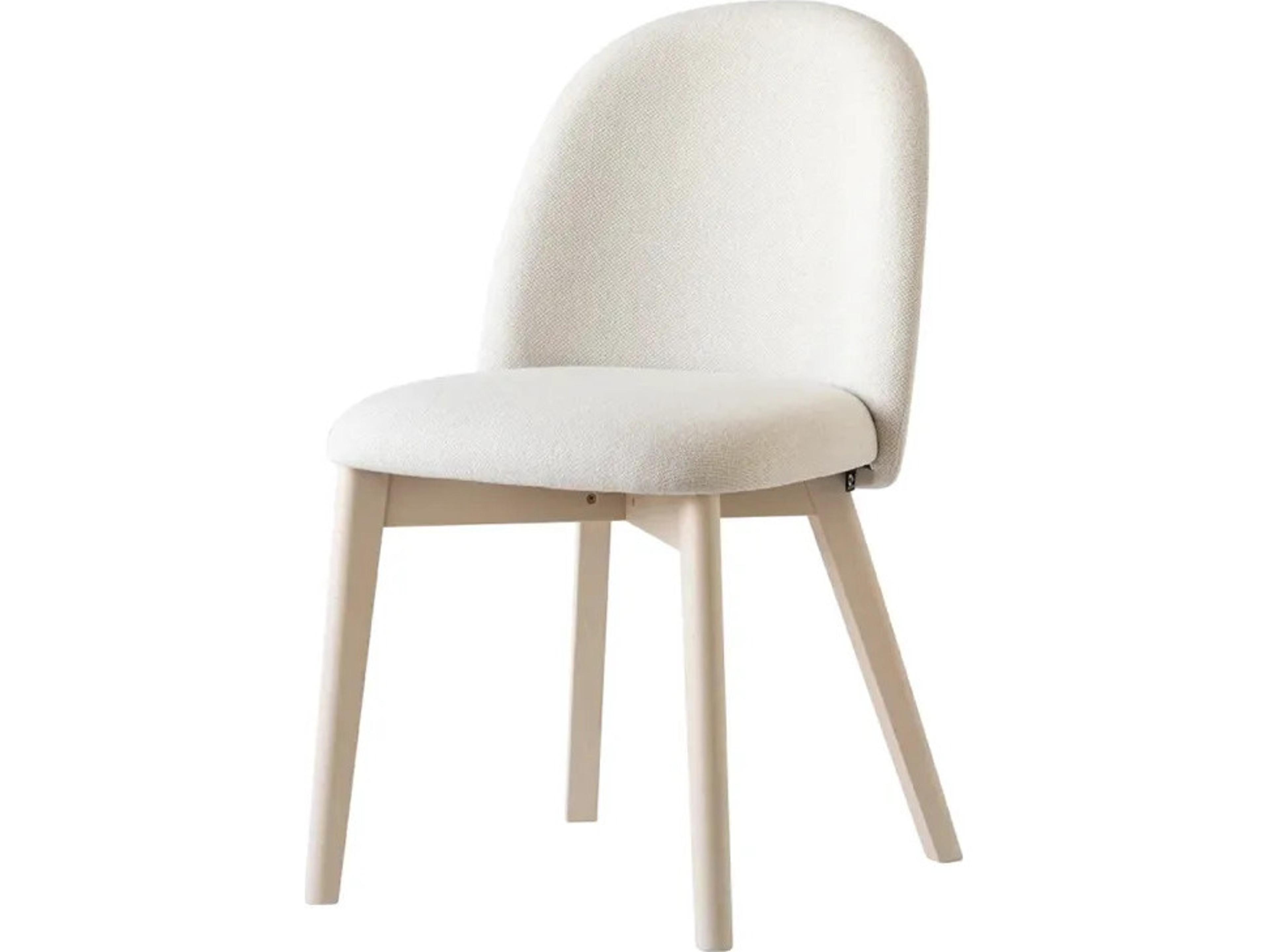 Connubia Tuka Beech Wood Gray Upholstered Armless Dining Chair