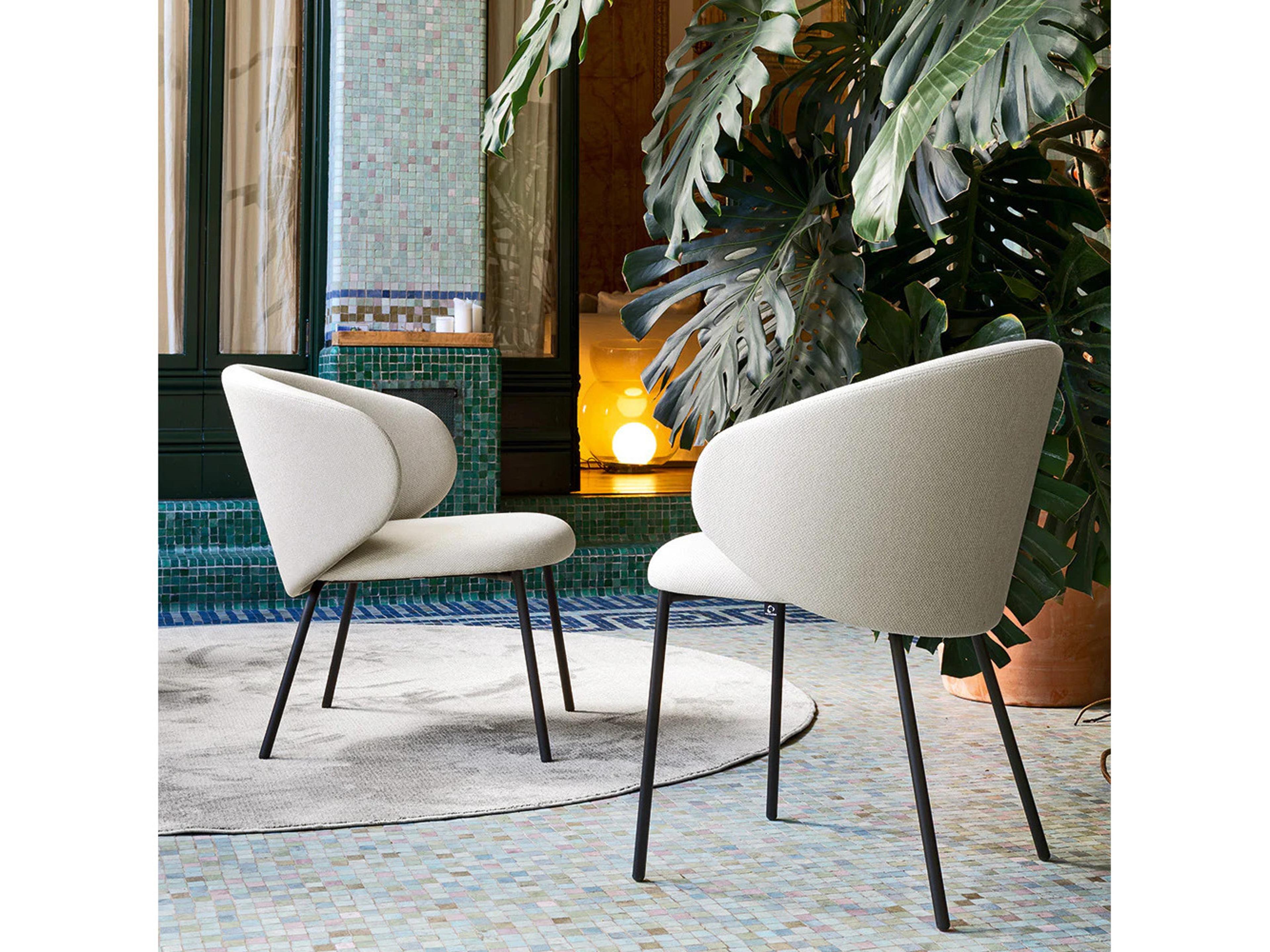 Connubia Tuka Black Upholstered Arm Dining Chair