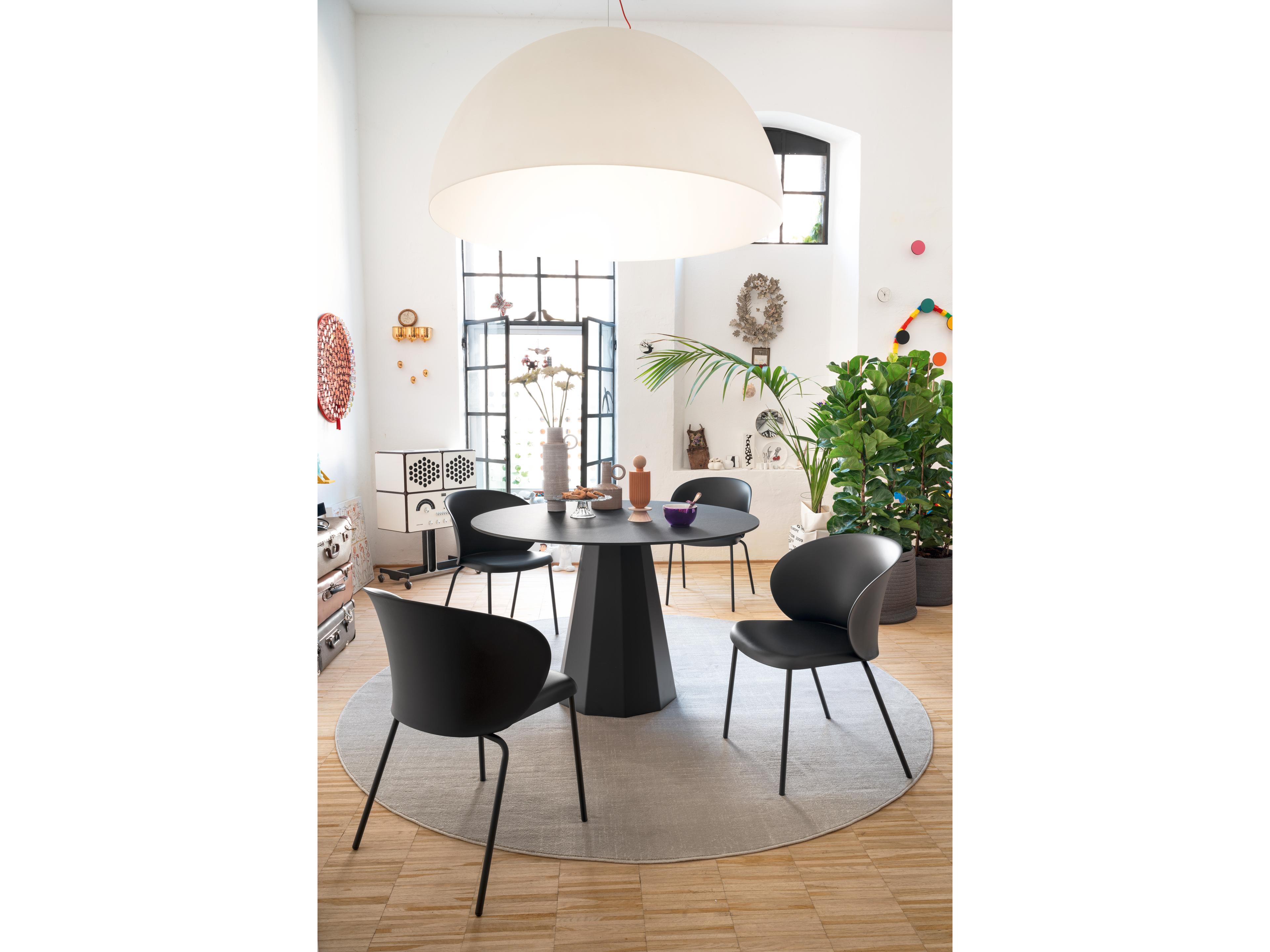 Connubia Tuka Black Armless Dining Chair