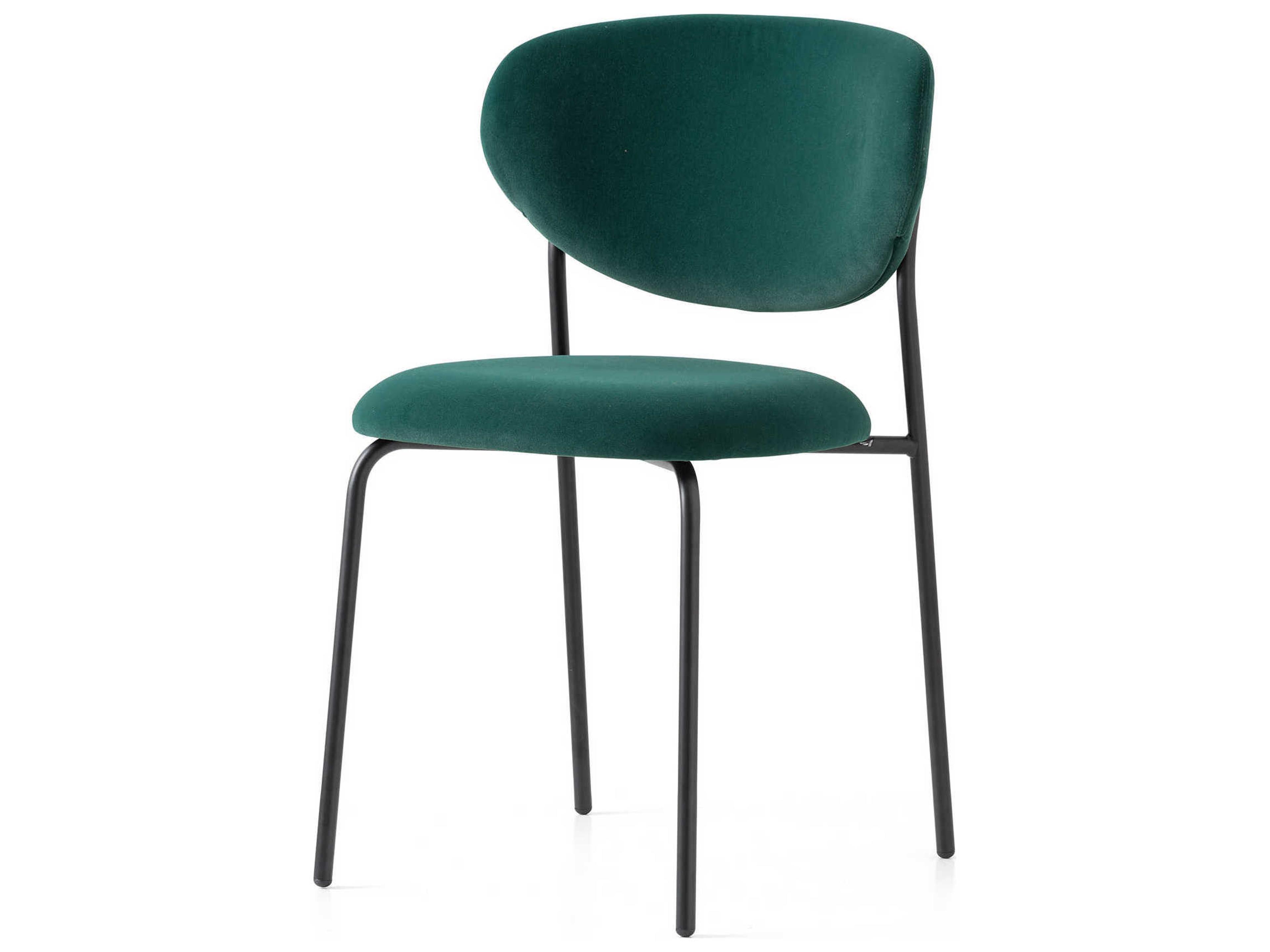 Connubia Tuka Black Upholstered Armless Dining Chair