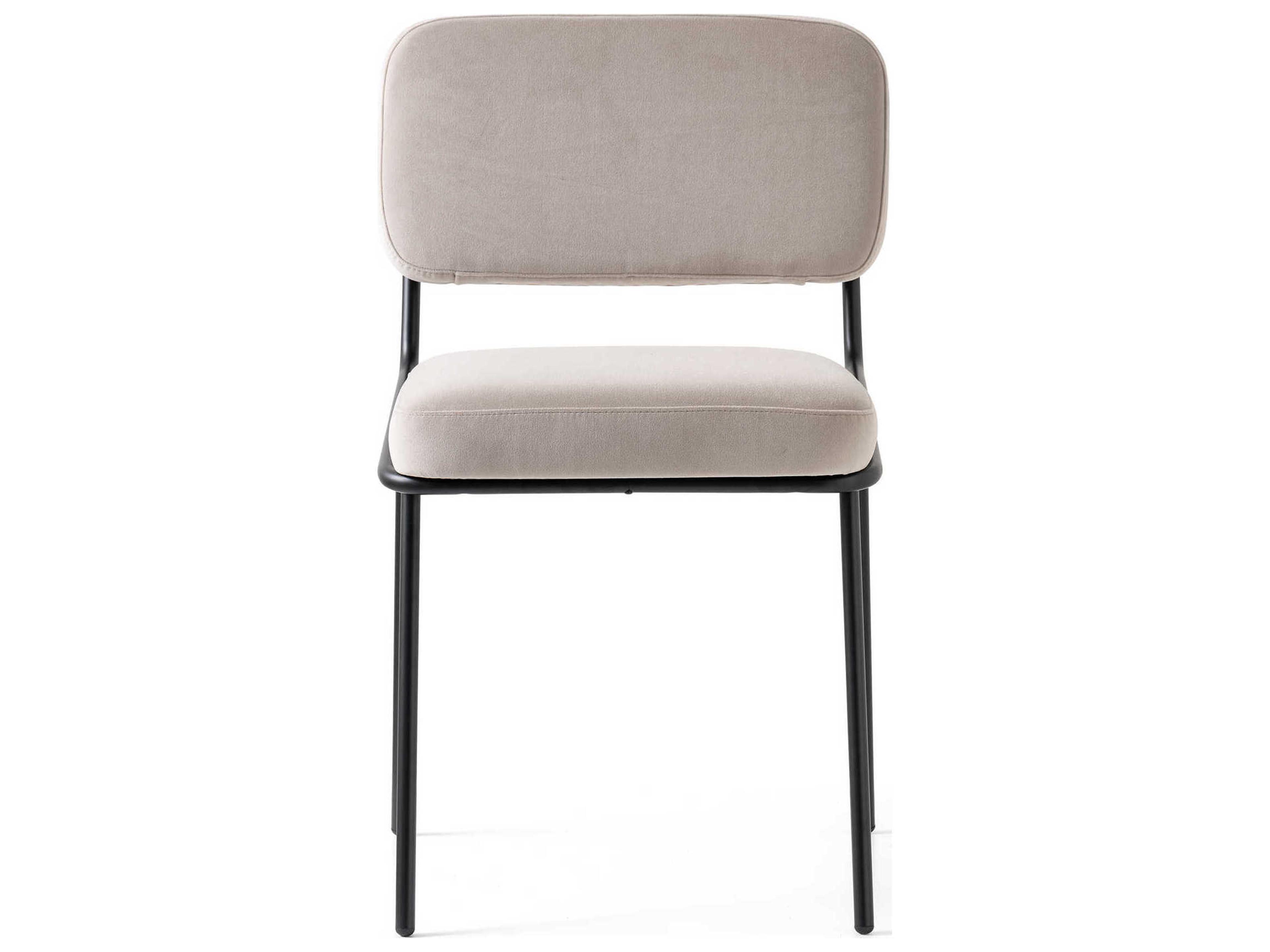 Connubia Tuka Black Upholstered Armless Dining Chair