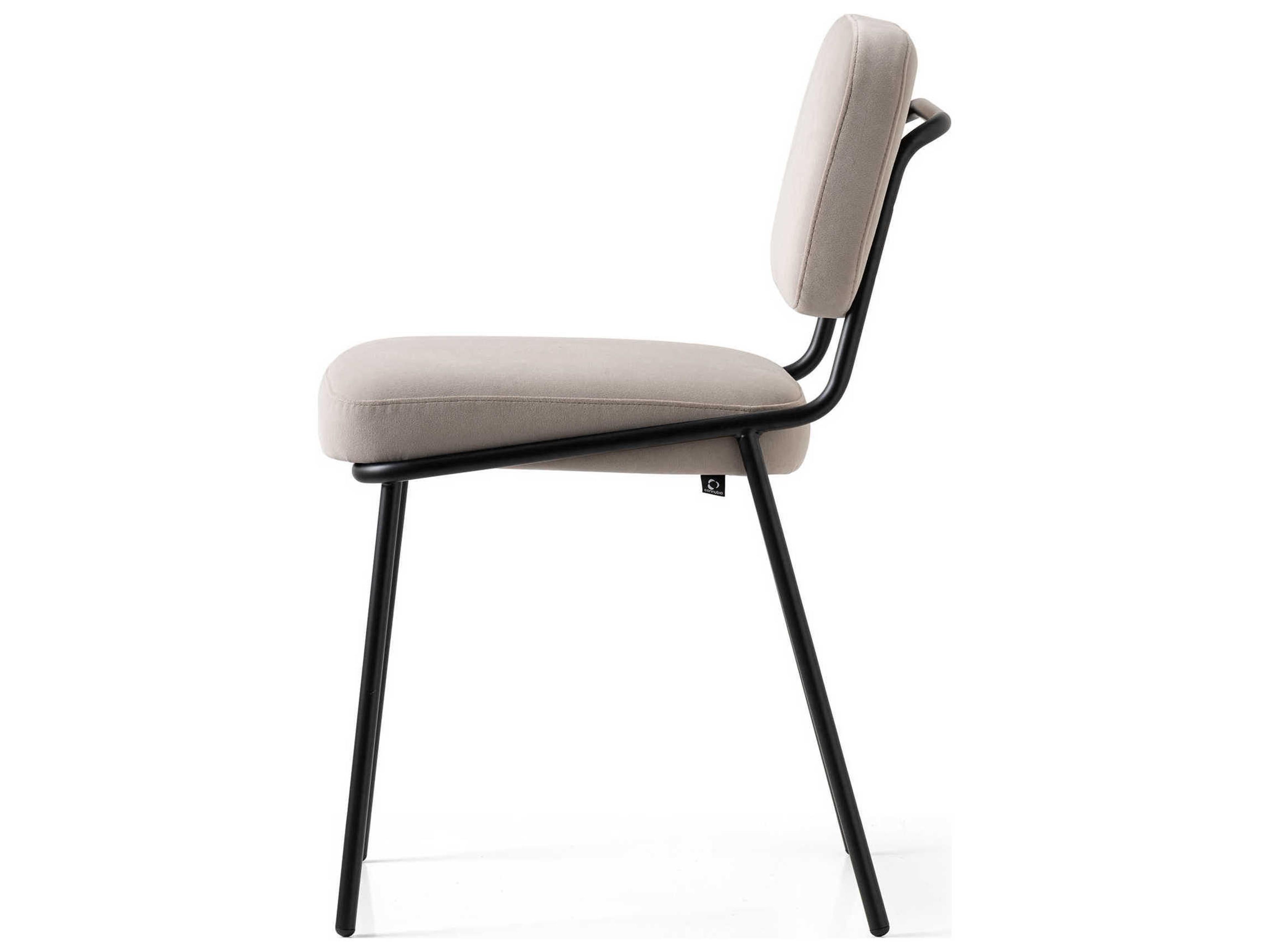 Connubia Tuka Black Upholstered Armless Dining Chair