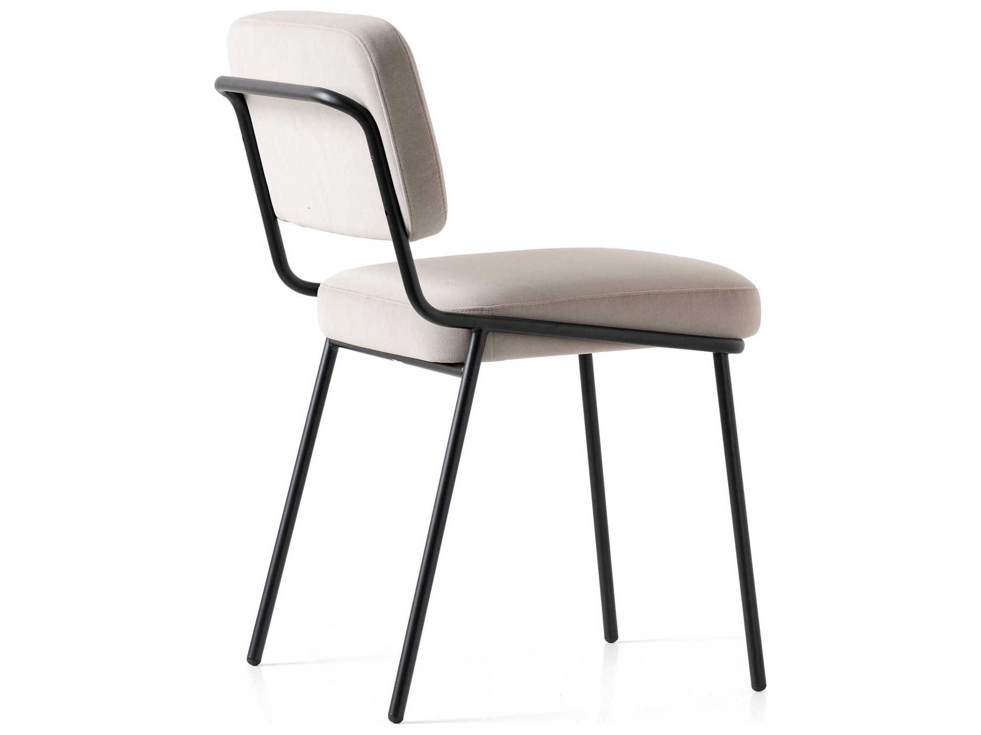Connubia Tuka Black Upholstered Armless Dining Chair