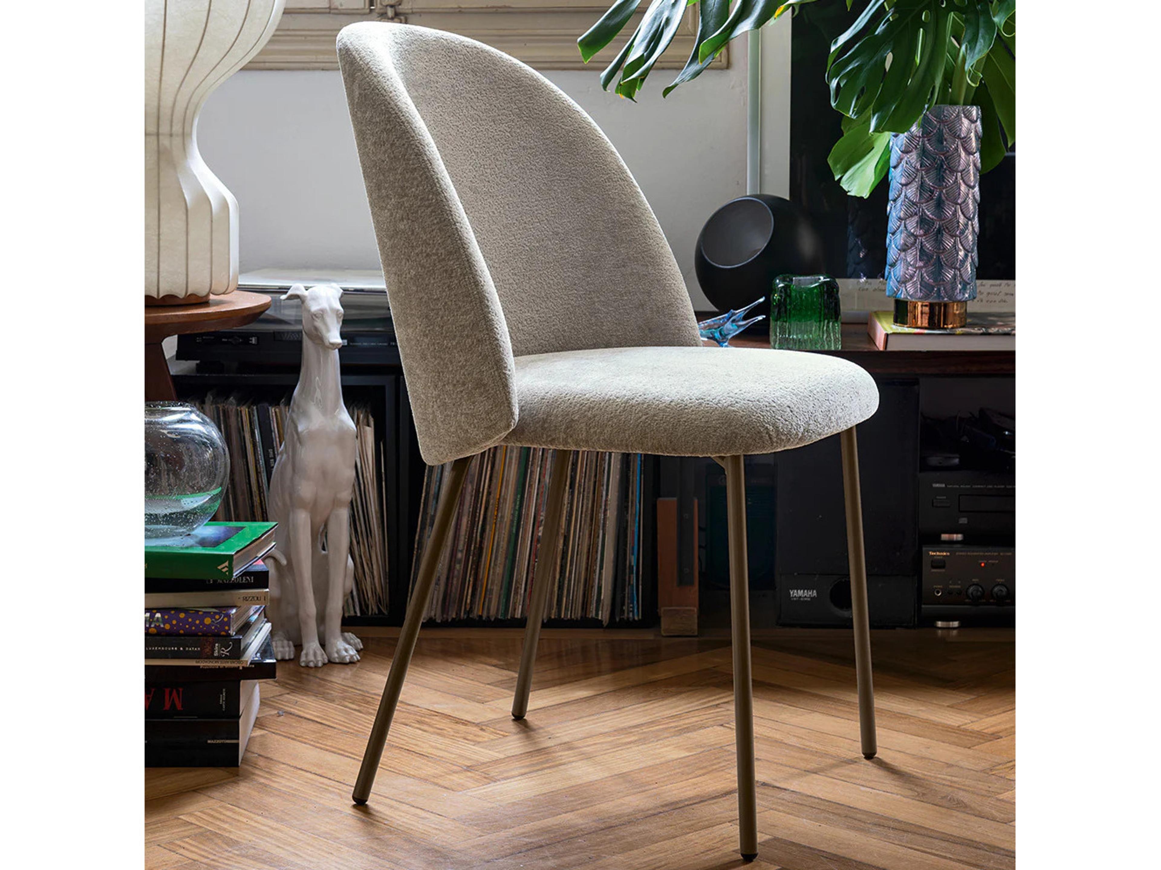 Connubia Tuka Mid Black Upholstered Armless Dining Chair