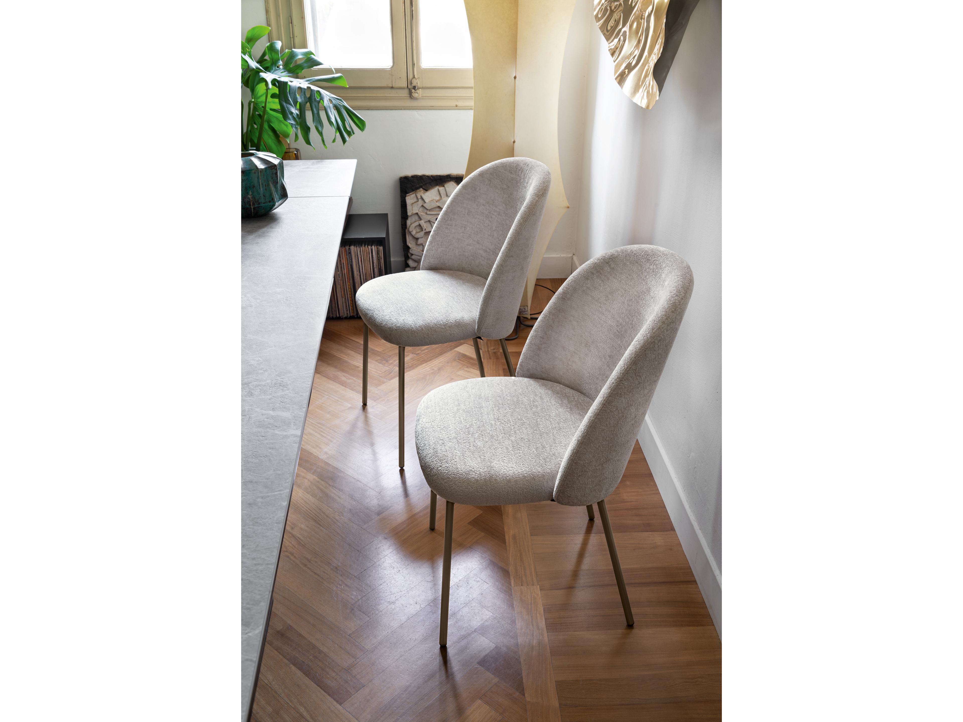 Connubia Tuka Mid Black Upholstered Armless Dining Chair