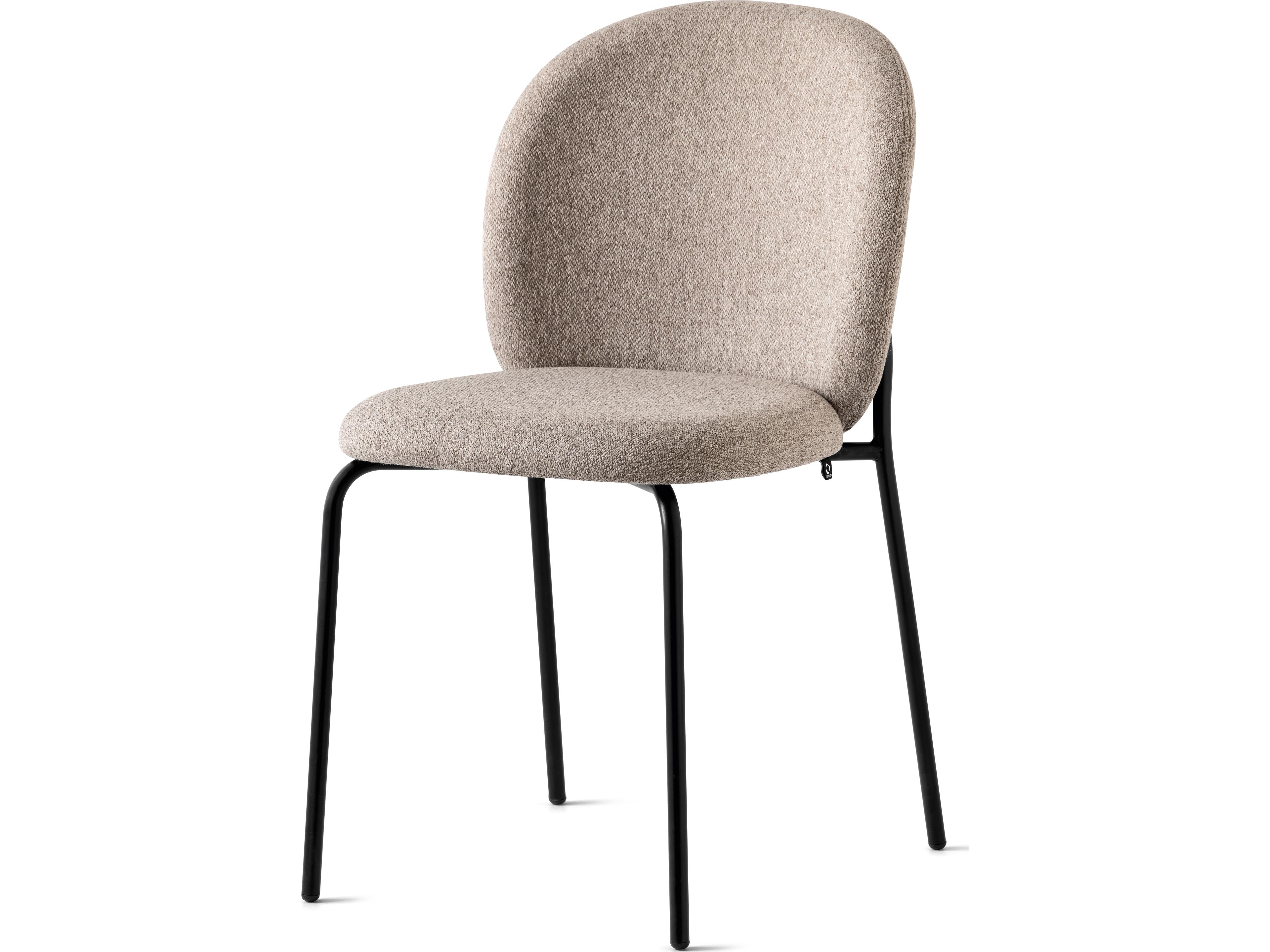 Cozy Mid Black Upholstered Armless Dining Chair