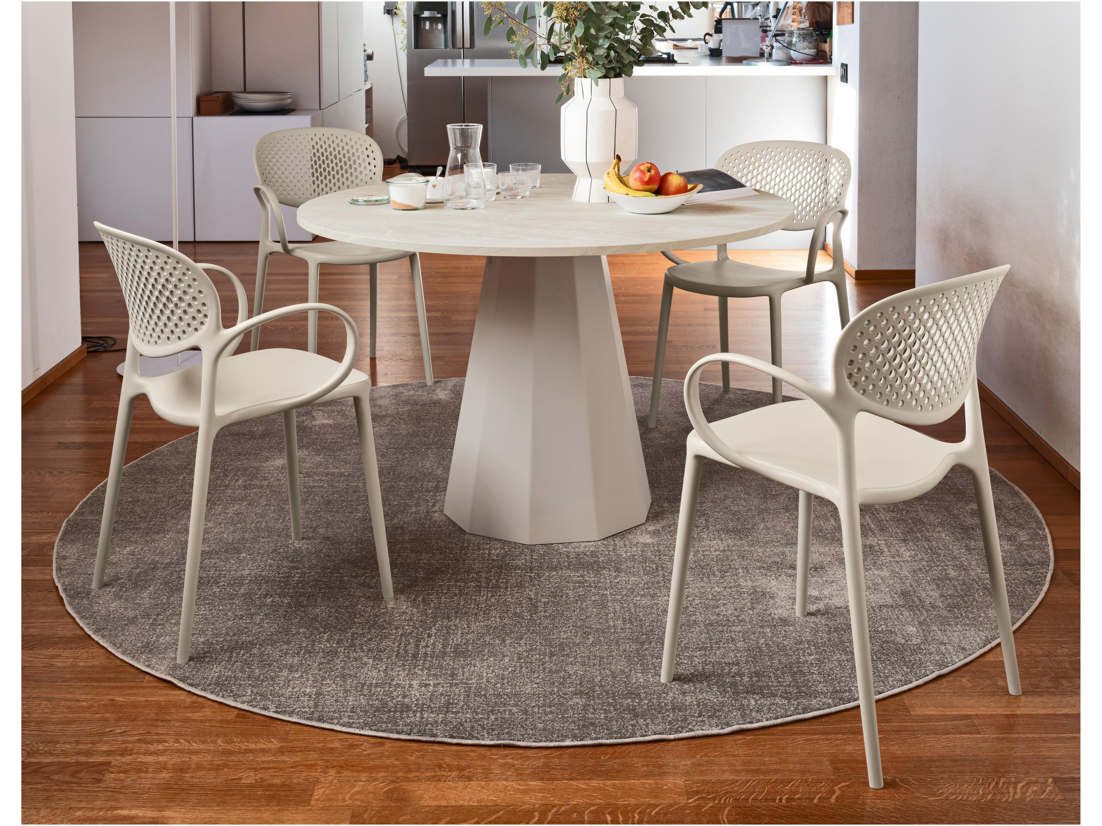 Connubia Dix Round Ceramic Dining Table