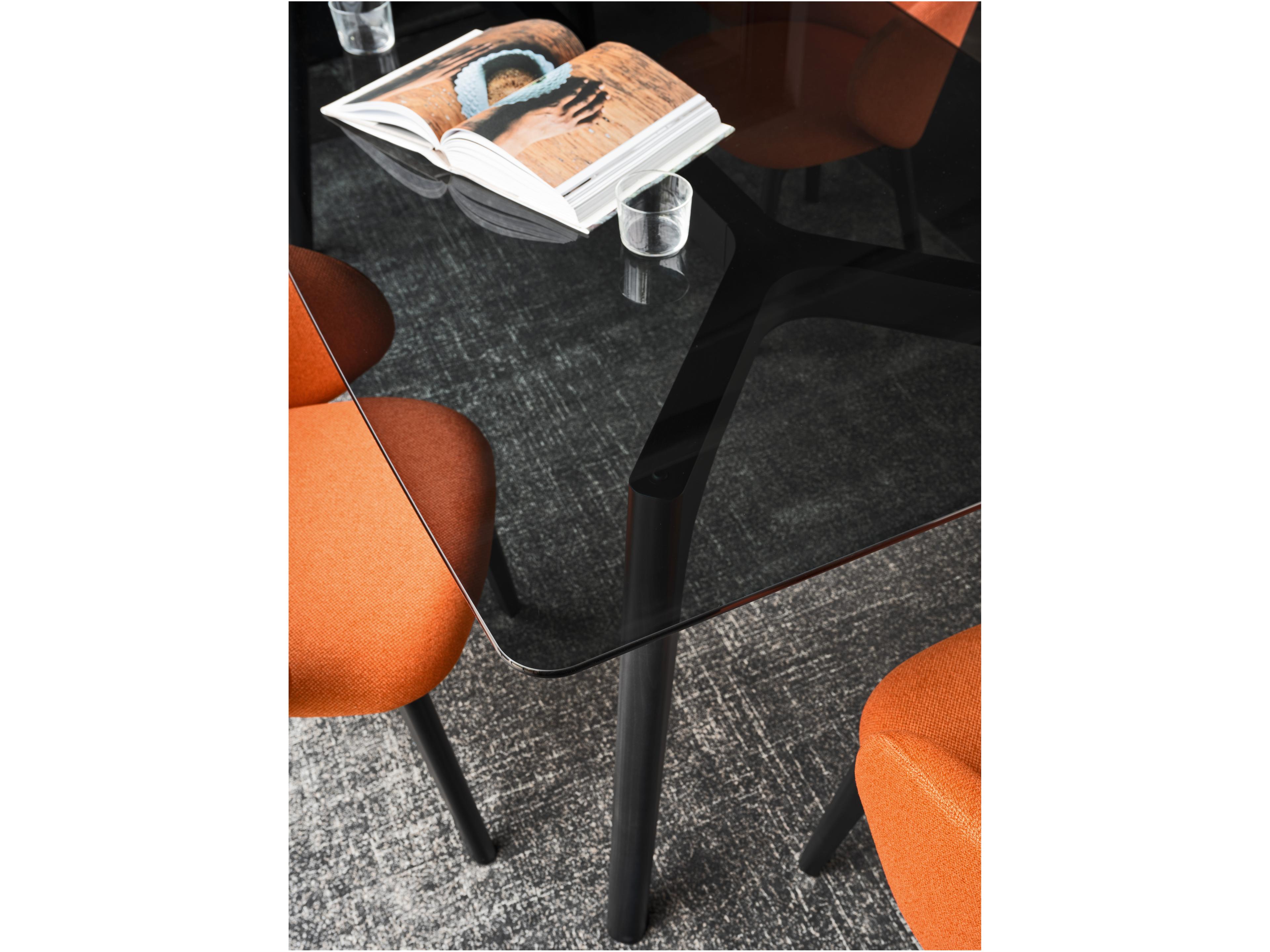 Connubia Pod Rectangular Glass Dining Table