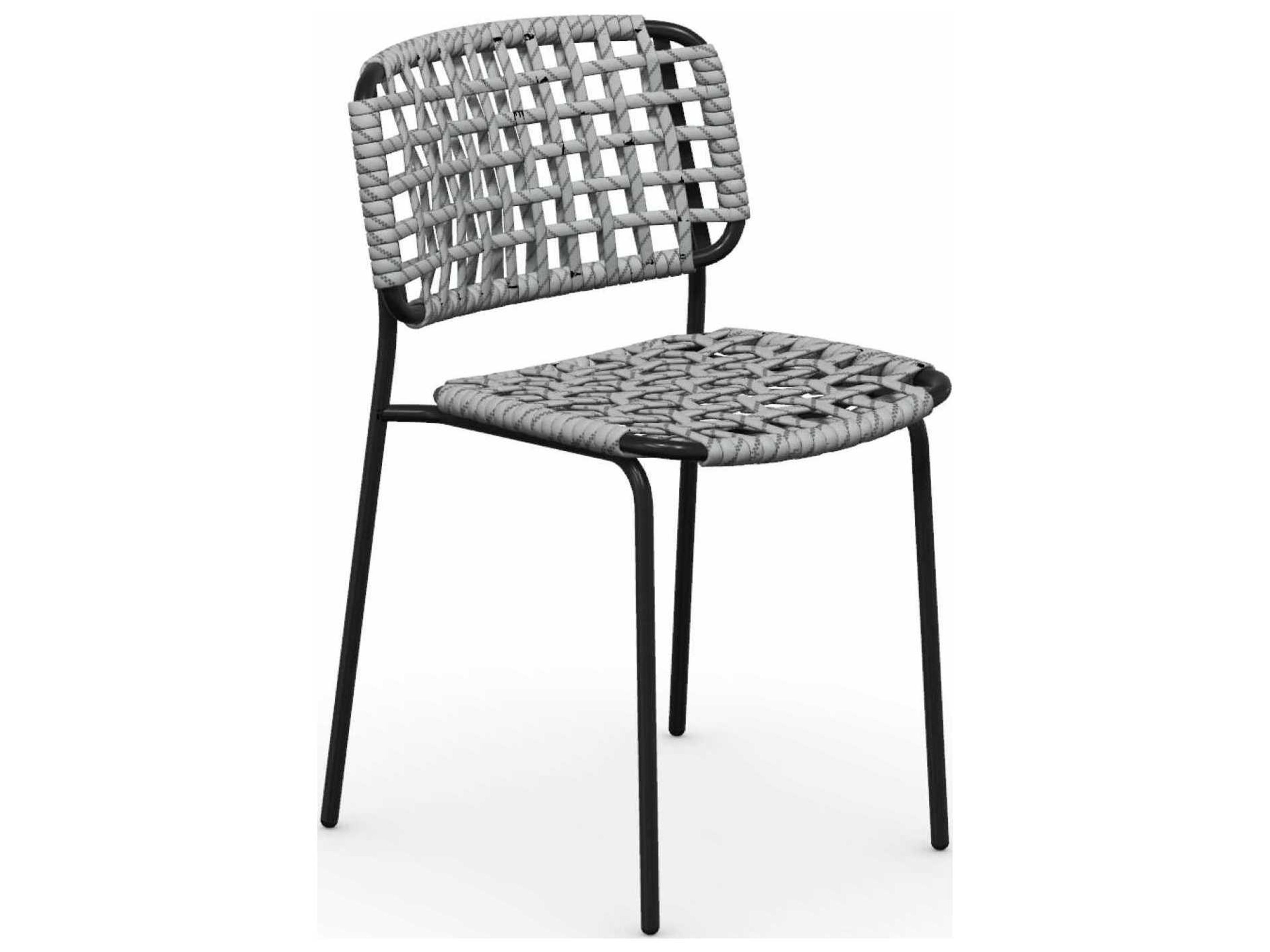 Yo Matt Black / Sand Metal Rope Dining Chair