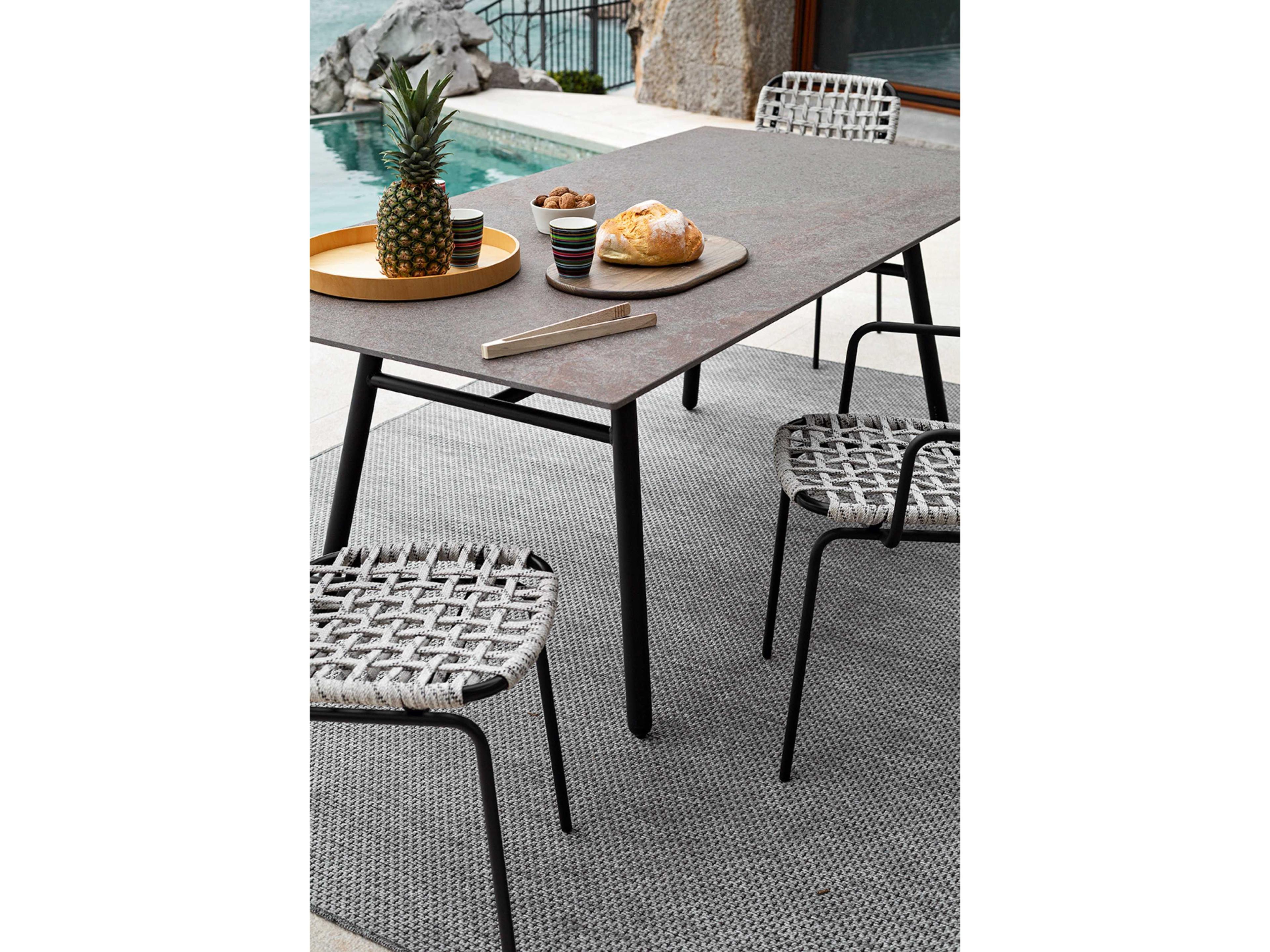 Connubia Outdoor Yo Matt Black / Sand Metal Rope Dining Chair