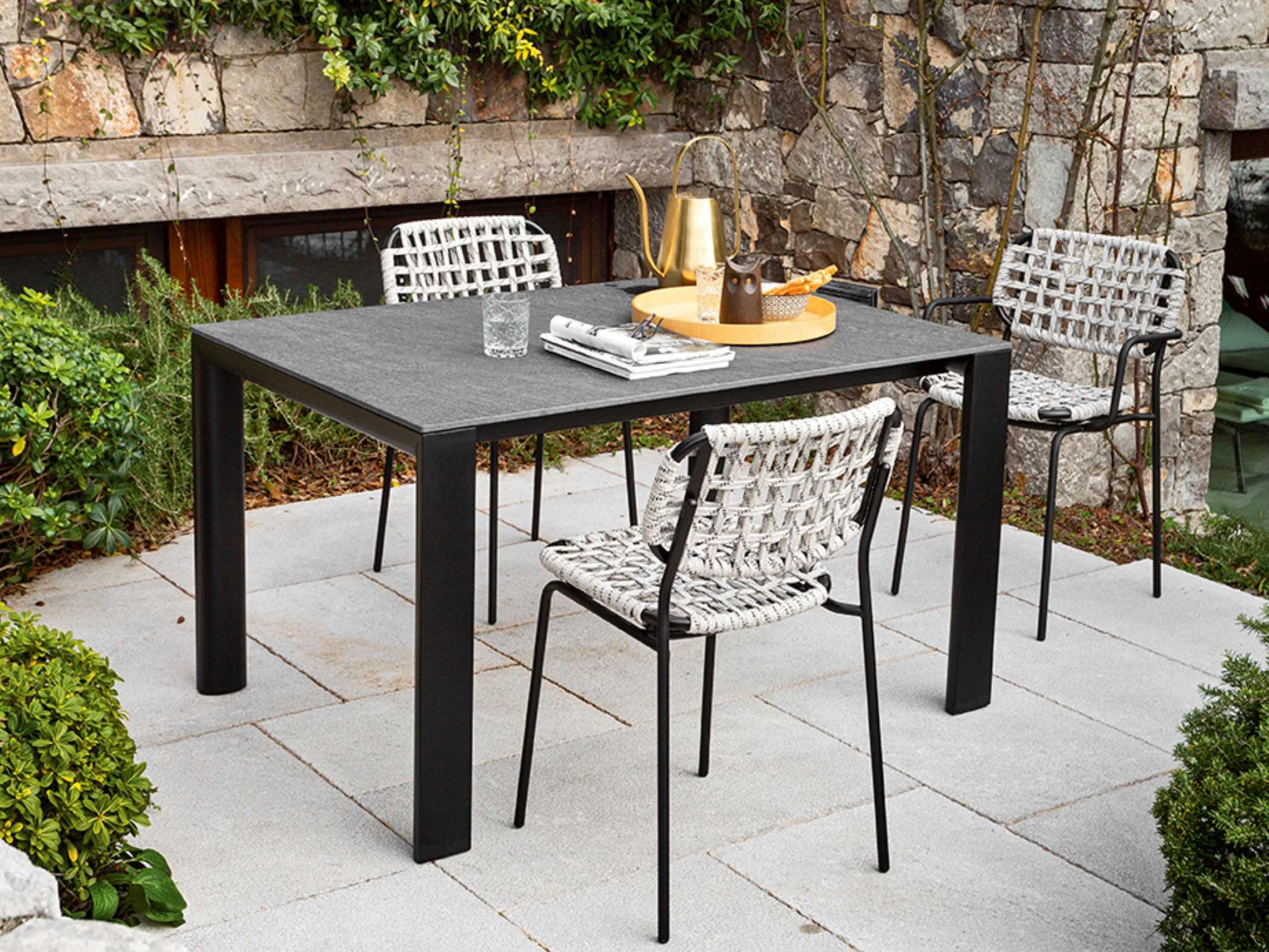 Connubia Outdoor Yo Matt Black / Sand Metal Rope Dining Chair