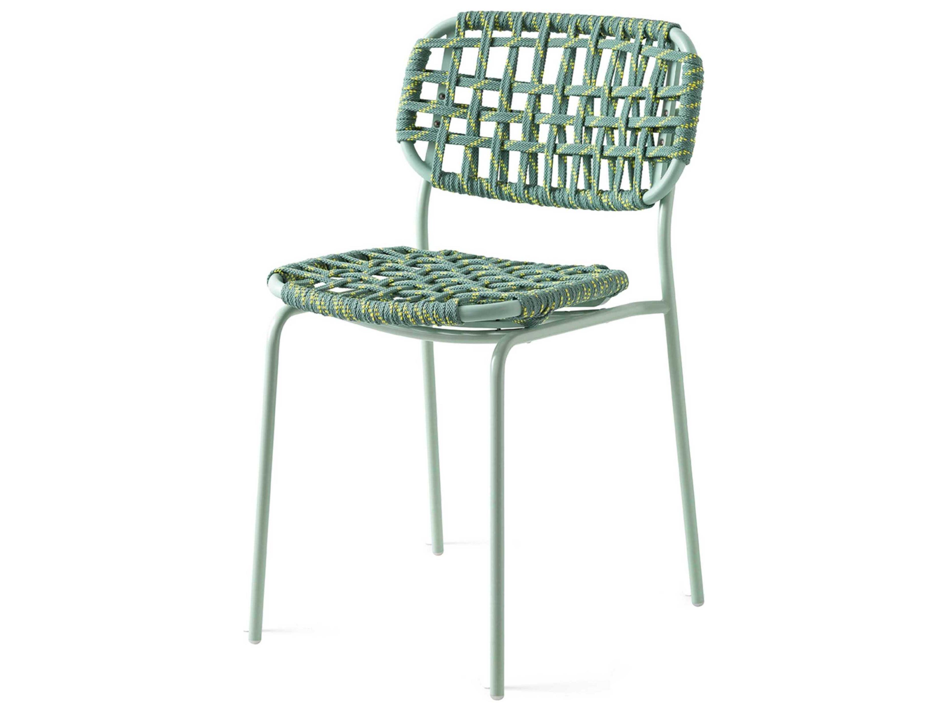 Yo Matt Thyme Green Metal Rope Dining Chair