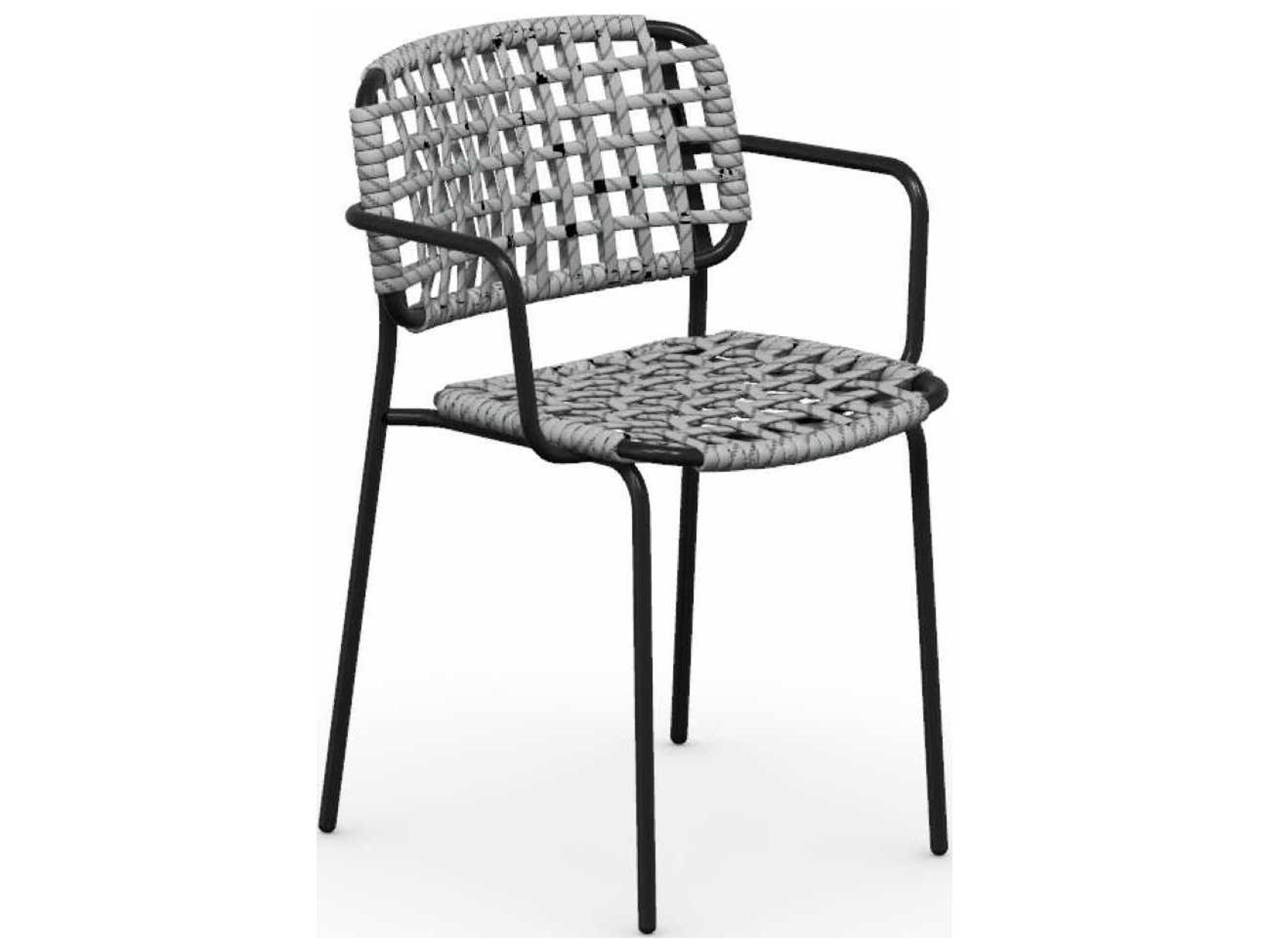 Yo Matt Black / Sand Metal Rope Dining Chair