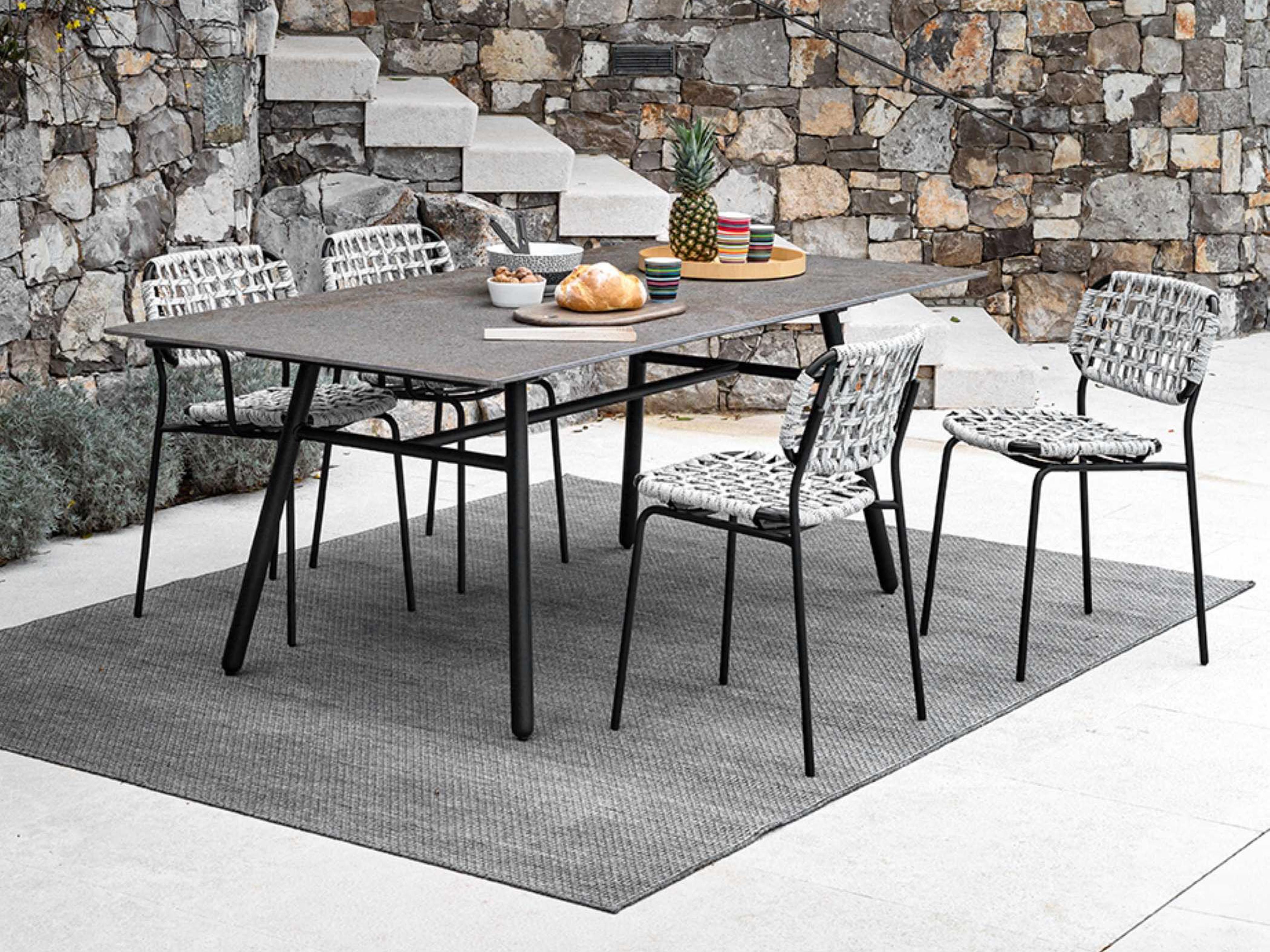 Connubia Outdoor Yo Matt Black / Sand Metal Rope Dining Chair