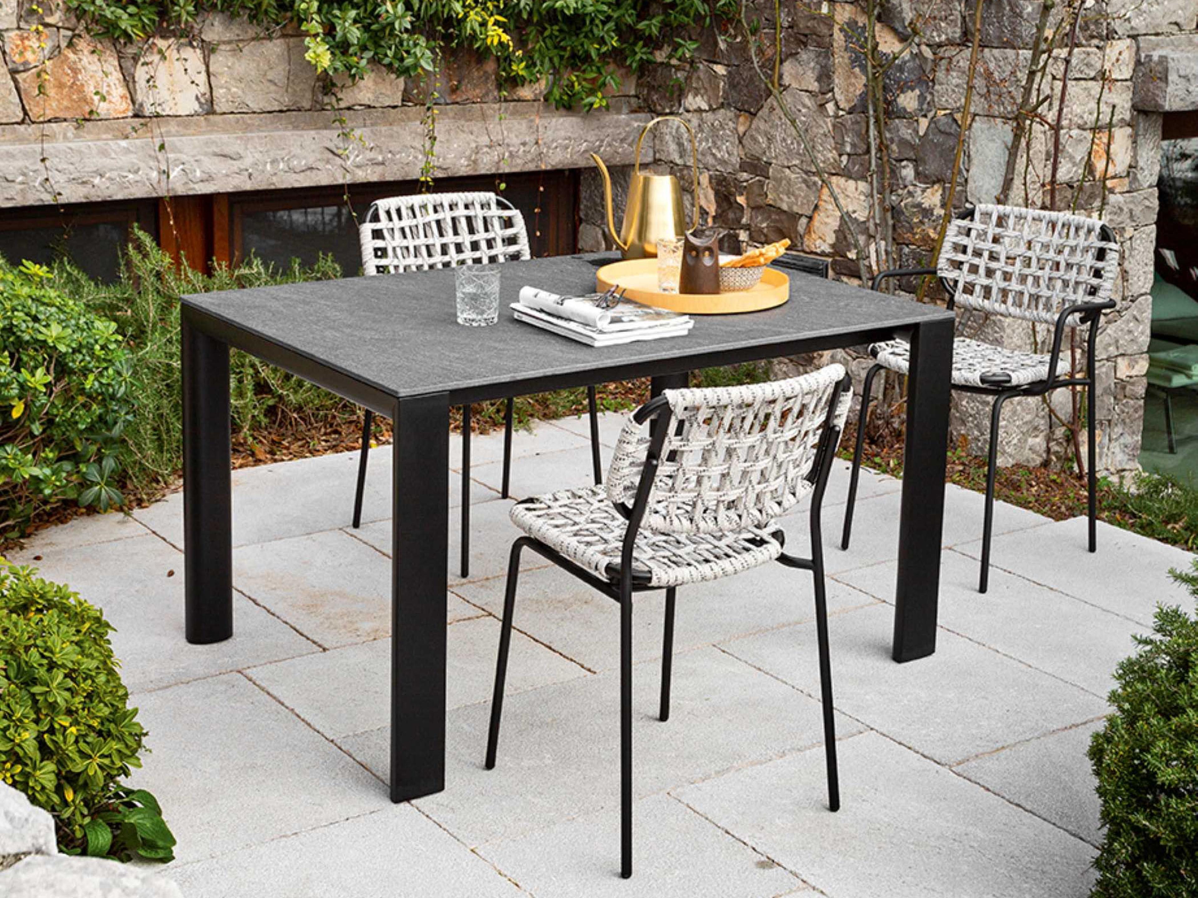 Connubia Outdoor Yo Matt Black / Sand Metal Rope Dining Chair