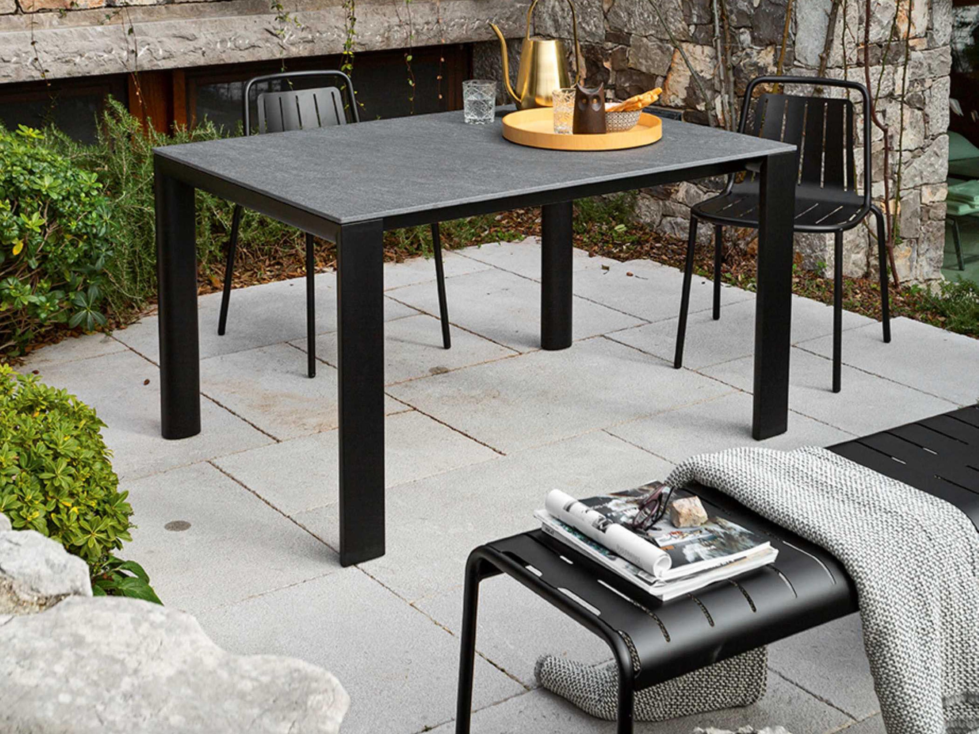 Connubia Outdoor Easy Matt Black Metal Dining Chair