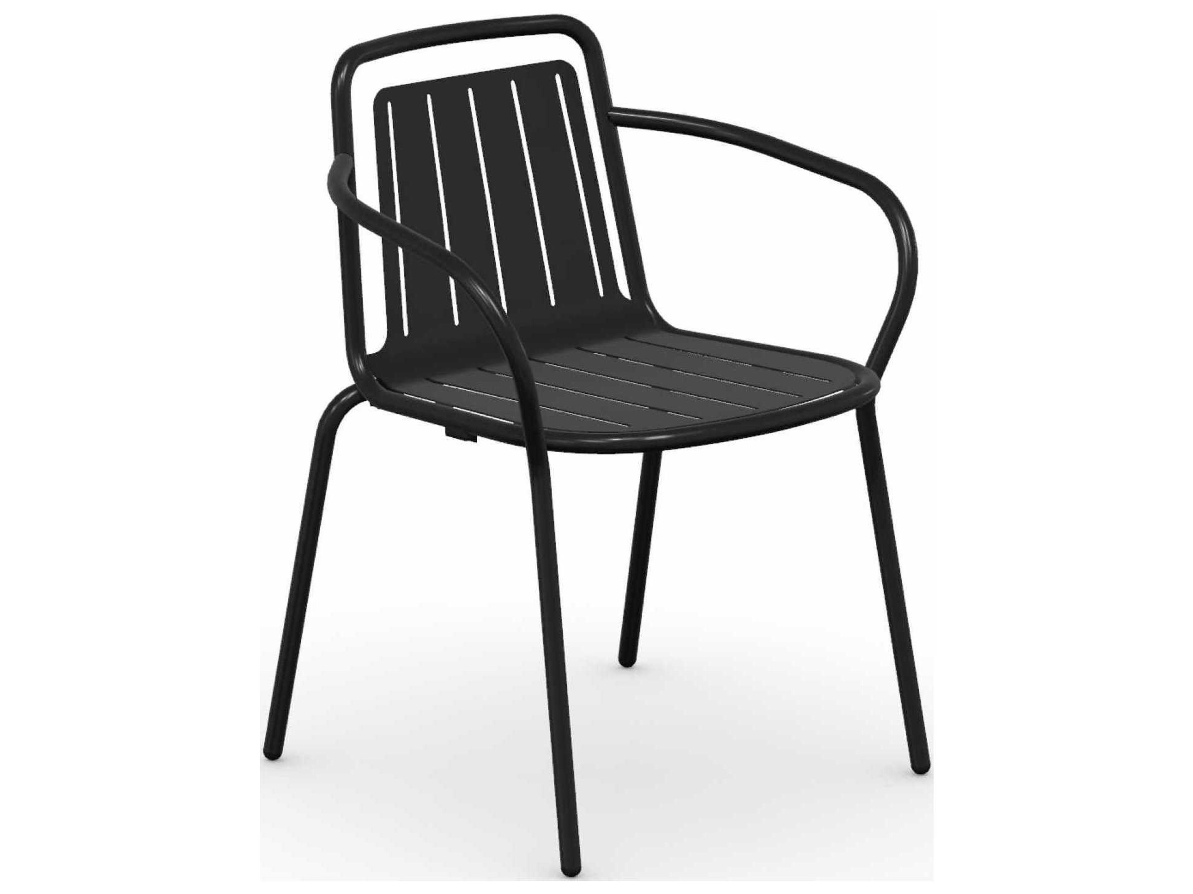 Easy Matt Black Metal Dining Chair